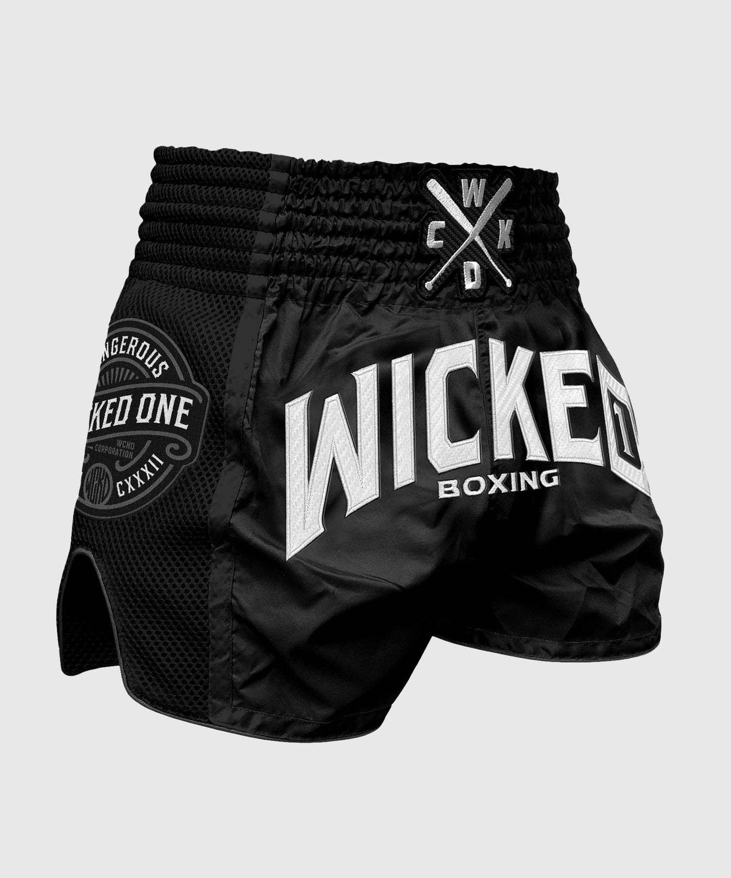 Wicked One Block Pantaloncini da Muay Thai - Nero