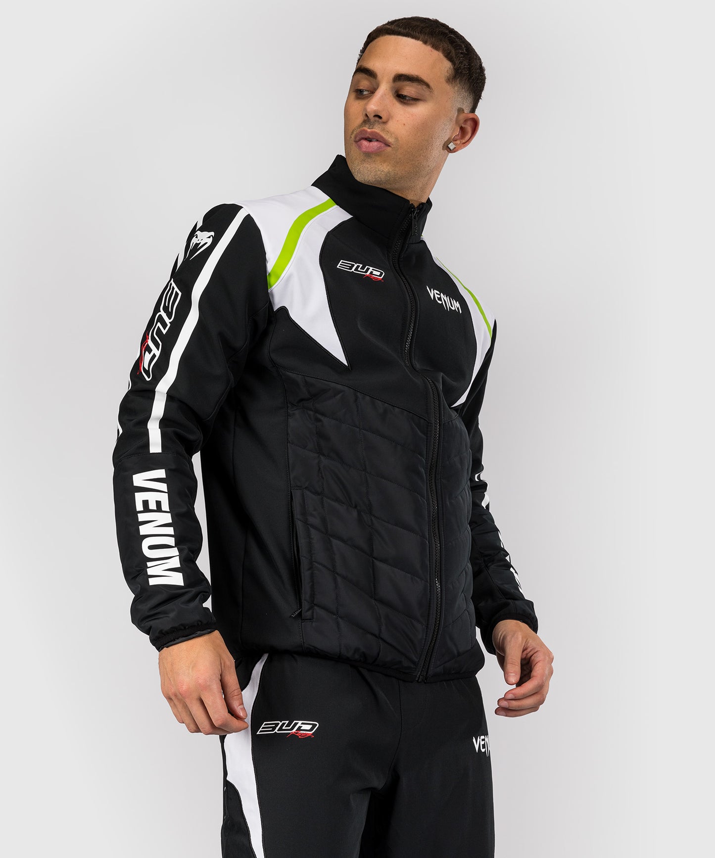 Veste pour Hommes Venum x Bud Racing - Noir/Blanc/Citron Vert