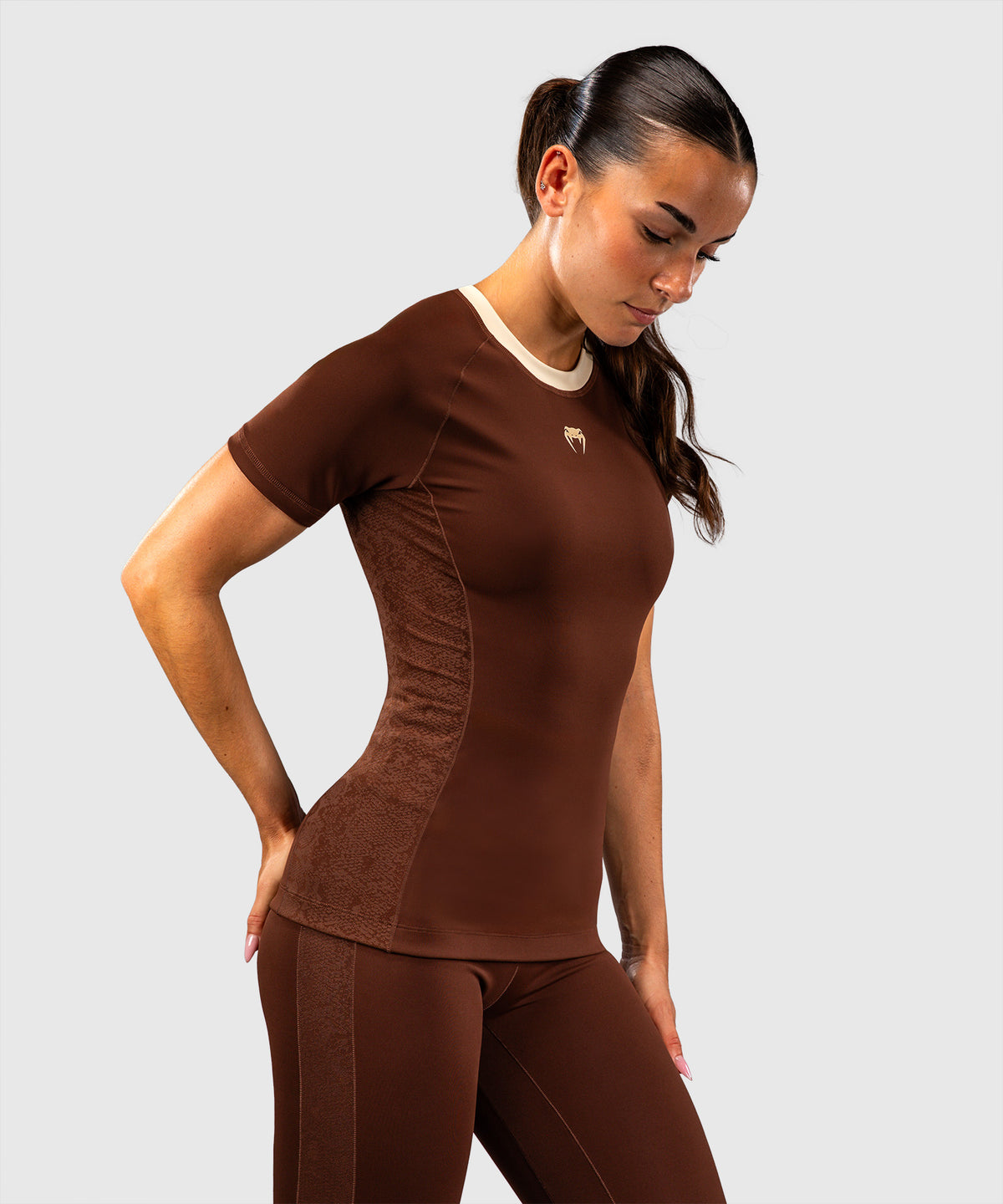 Venum Viper Women's Short Sleeve Rashguard - Brown