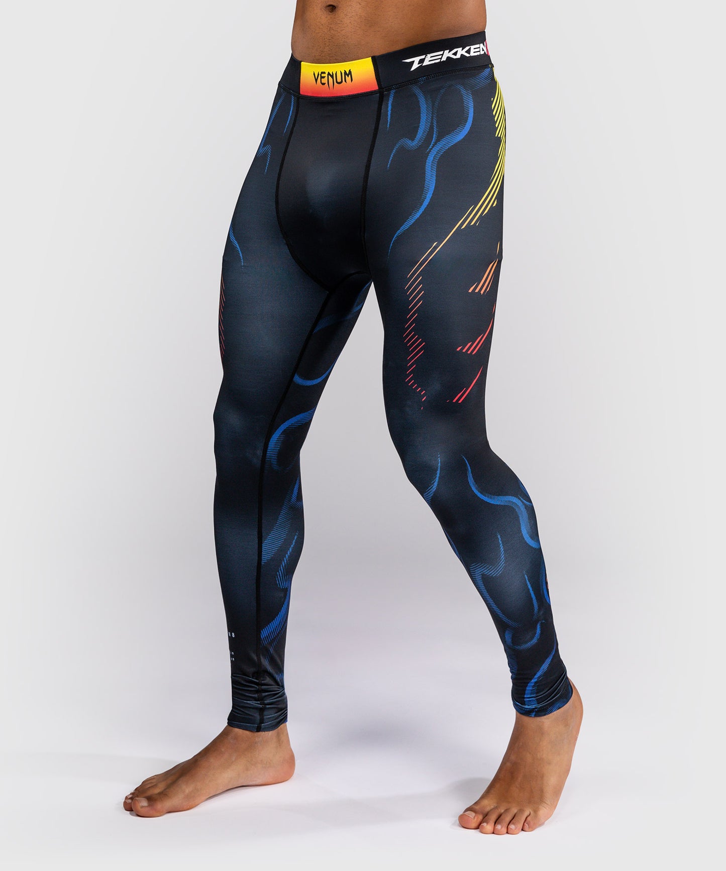Venum x TEKKEN 8 Spats - Yoshimitsu - Schwarz/Orange