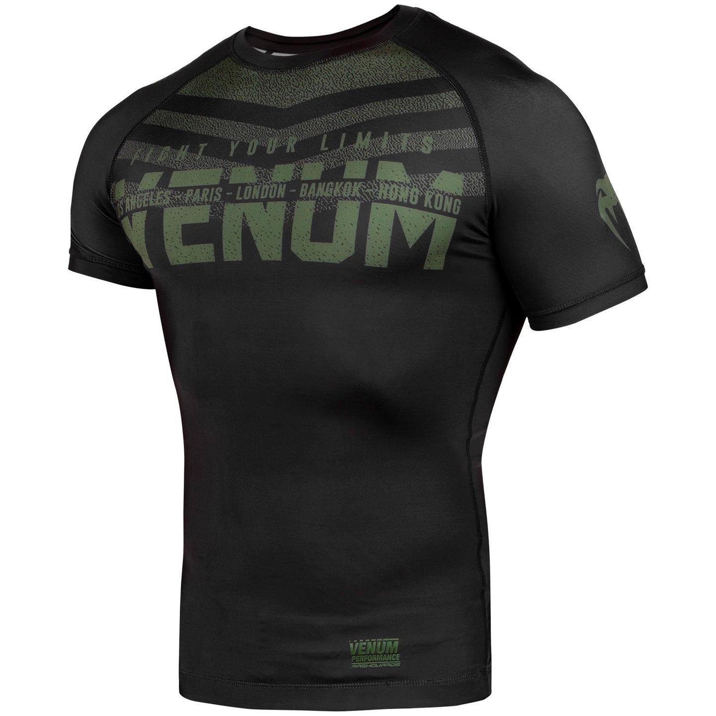 Signature Rashguard Kurzarm - Schwarz/Khaki