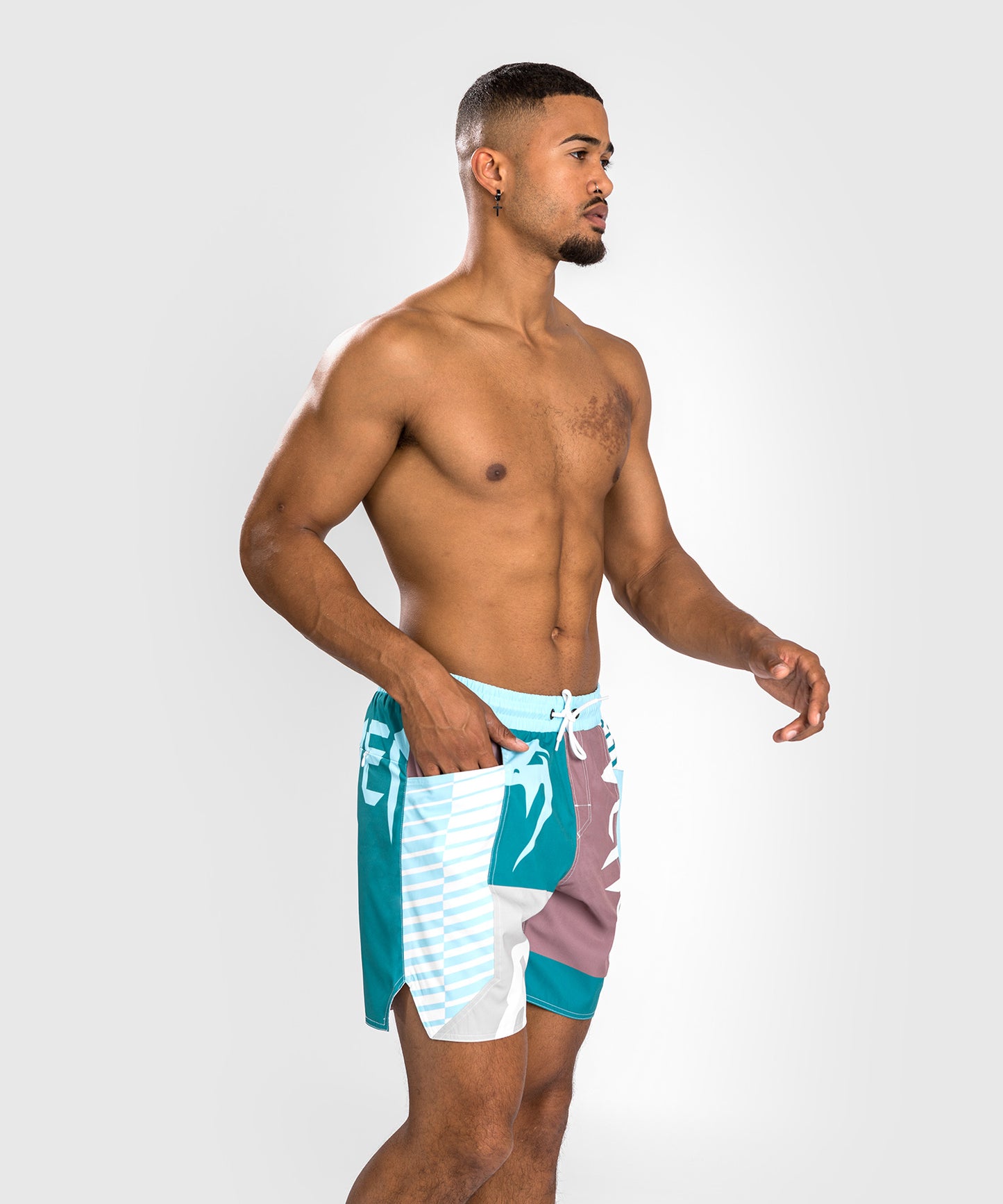 Short De Bain Venum Summer 88 - Clearwater/Bleu Mosaïque