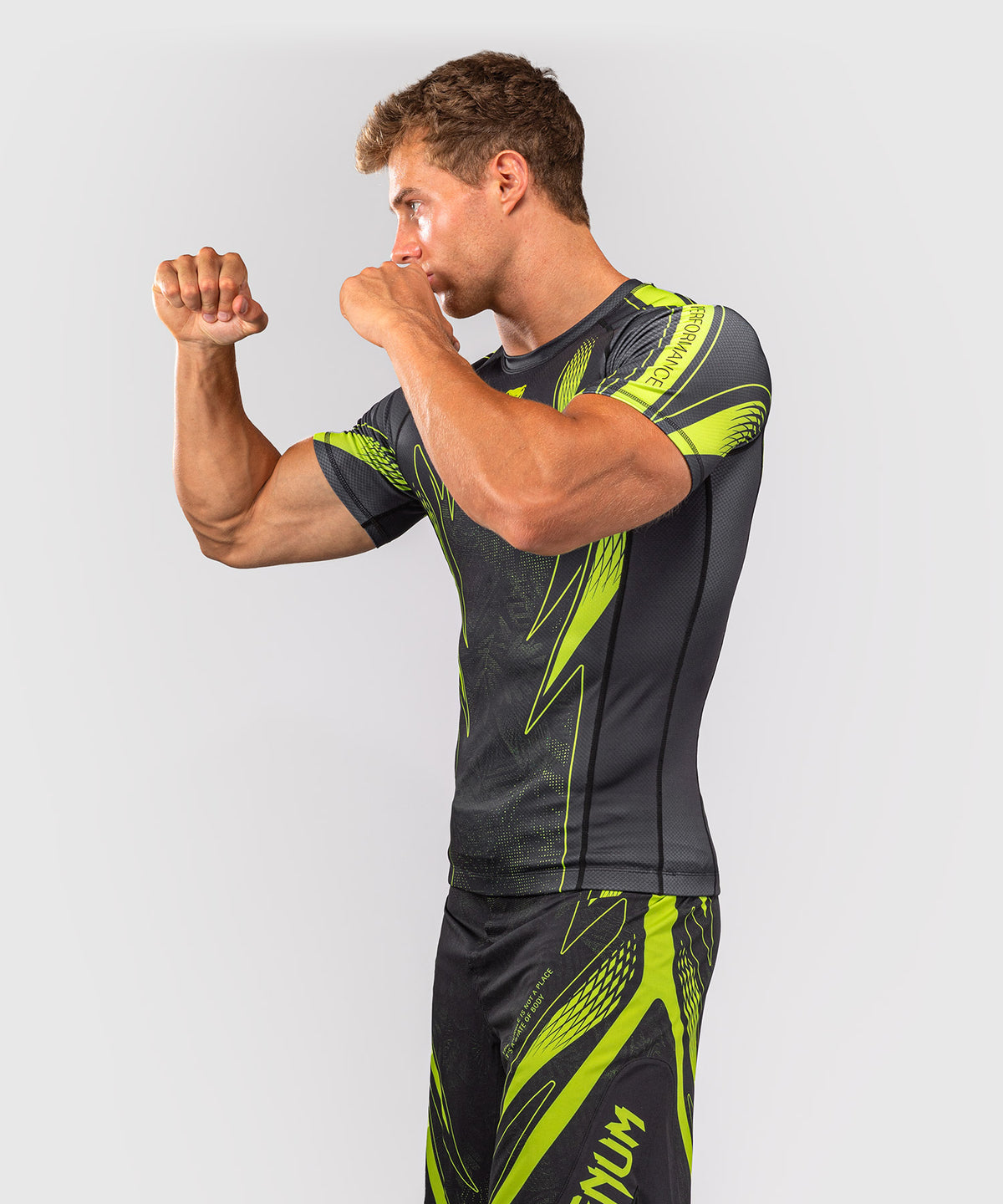 Rashguard à manches courtes Venum Amazonia Reborn - Noir/Vert
