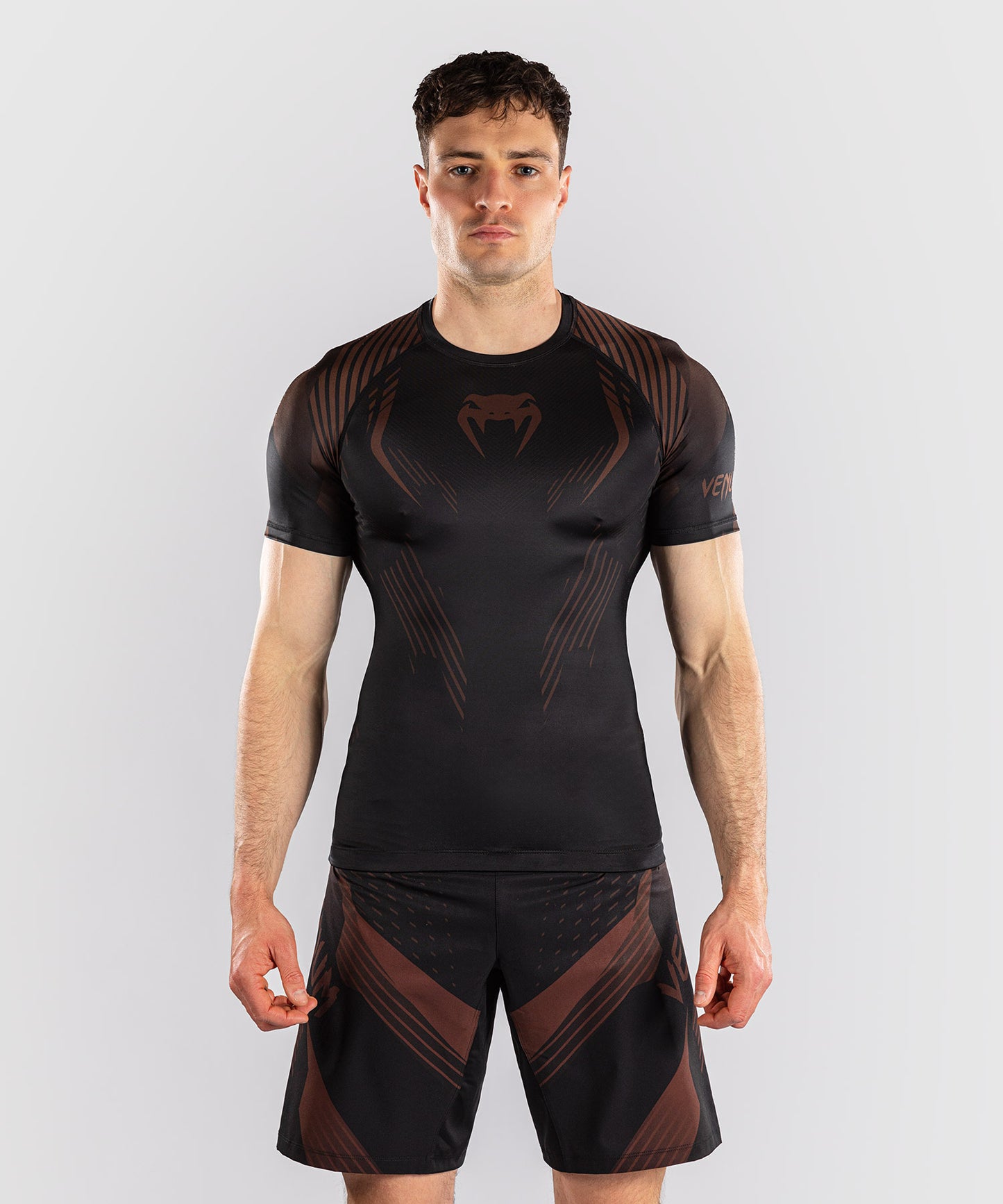 Rashguard à Manches Courtes Venum No-Gi 6.0 - Noir/Marron