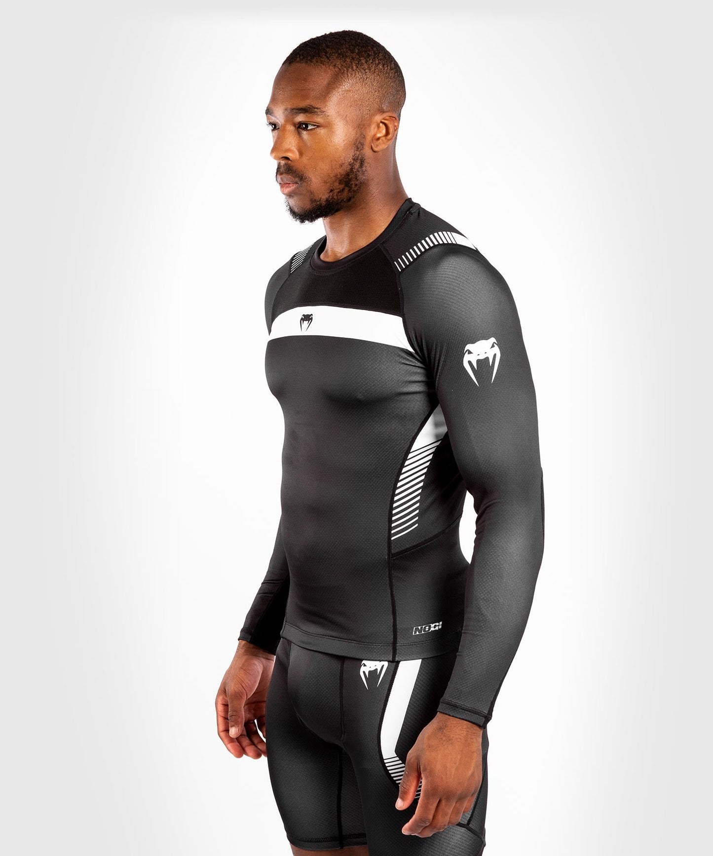 T-shirt de Compression Venum NoGi 3.0 - Manches Longues - Noir/Blanc