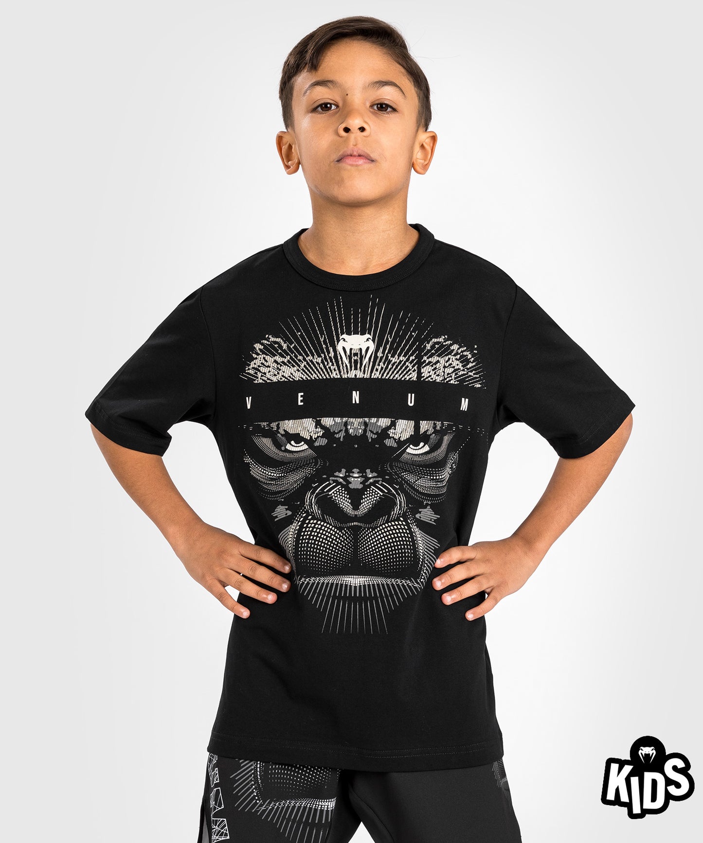 Venum Gorilla Jungle Kinder T-Shirt - Schwarz/Weiß