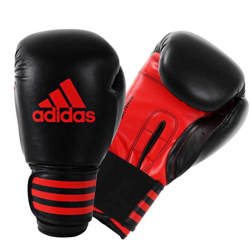 Adidas Power 100 Guantes de Boxeo - Negro/Rojo
