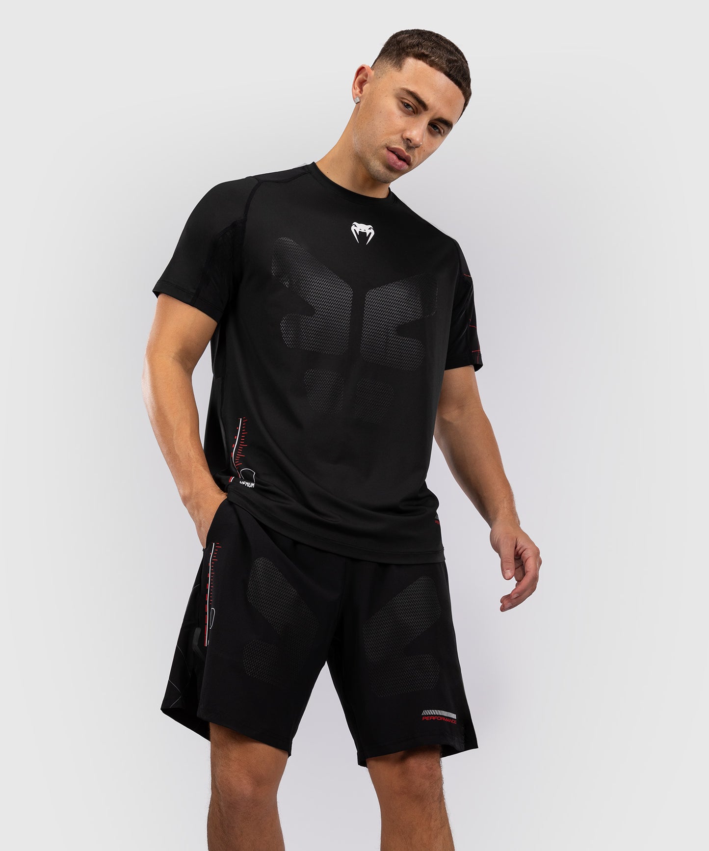 T-Shirt Dry-Tech Venum Tactical XT - Noir/Rouge Feu