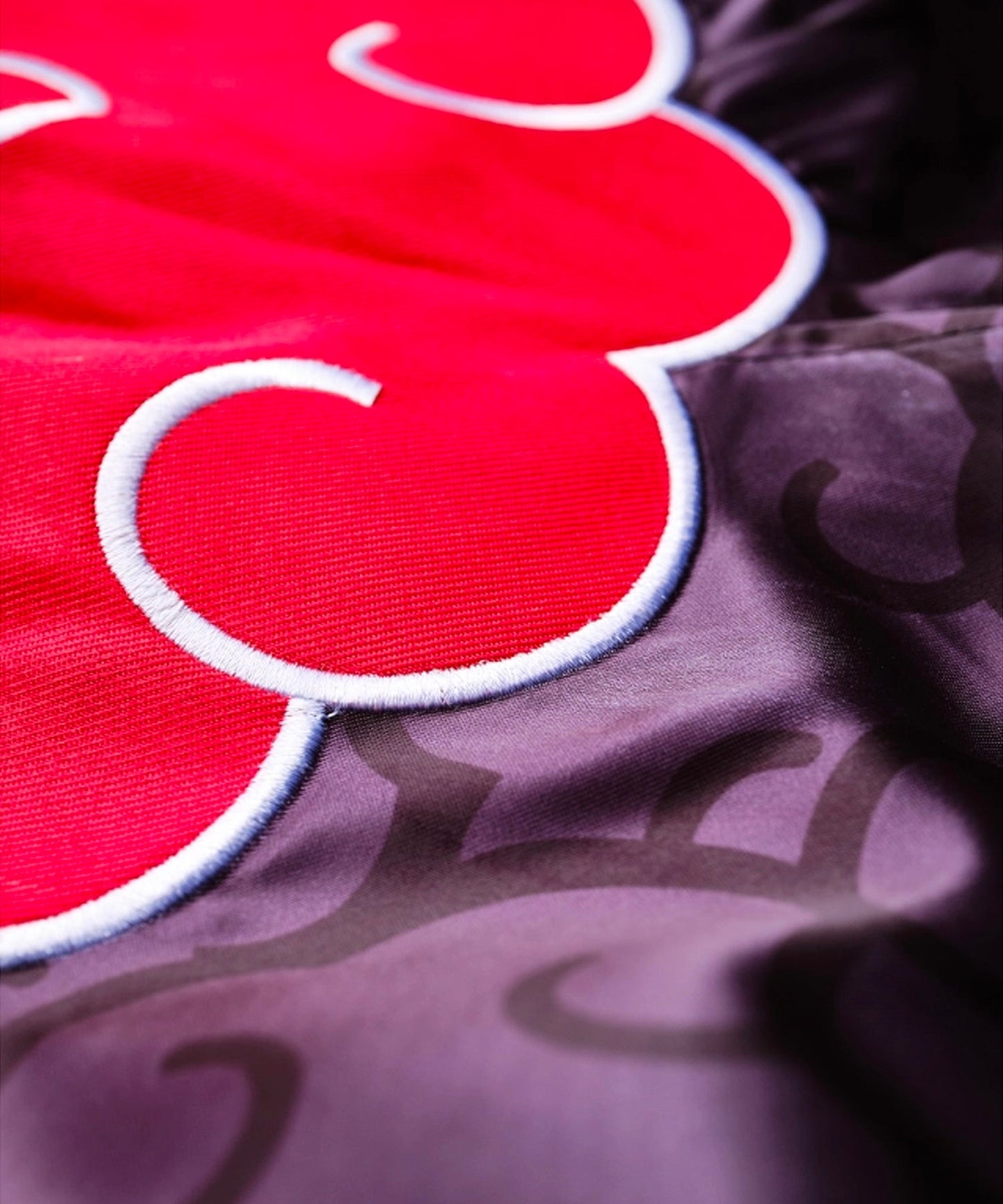 Elion X Naruto Akatsuki Pantaloncini da Muay Thai - Nero/Rosso