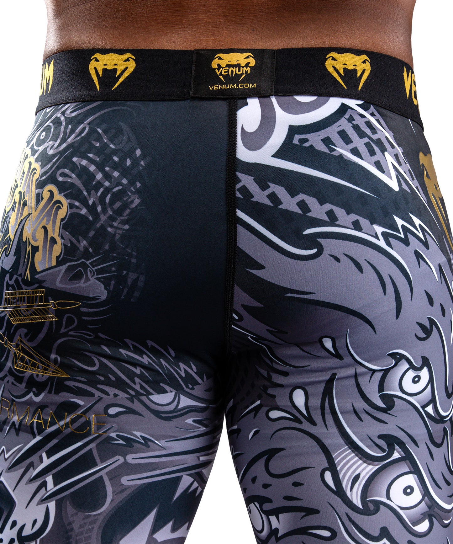 Pantalon de compression Venum Wolf Atak – Noir/Gris