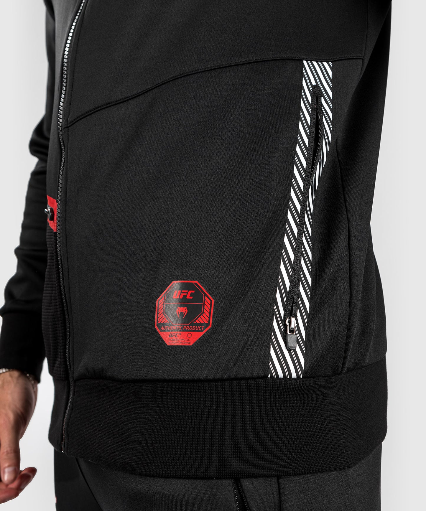 Sweatshirt zippé à capuche pour Hommes UFC Adrenaline by Venum Fight Week - Noir