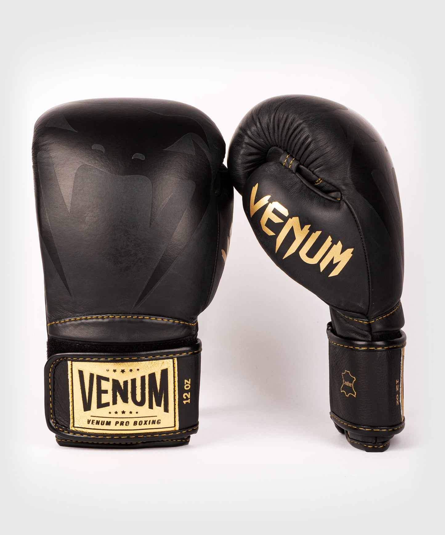 Guantes de Boxeo profesional Venum Giant 2.0 – Velcro - Negro/Negro-Oro