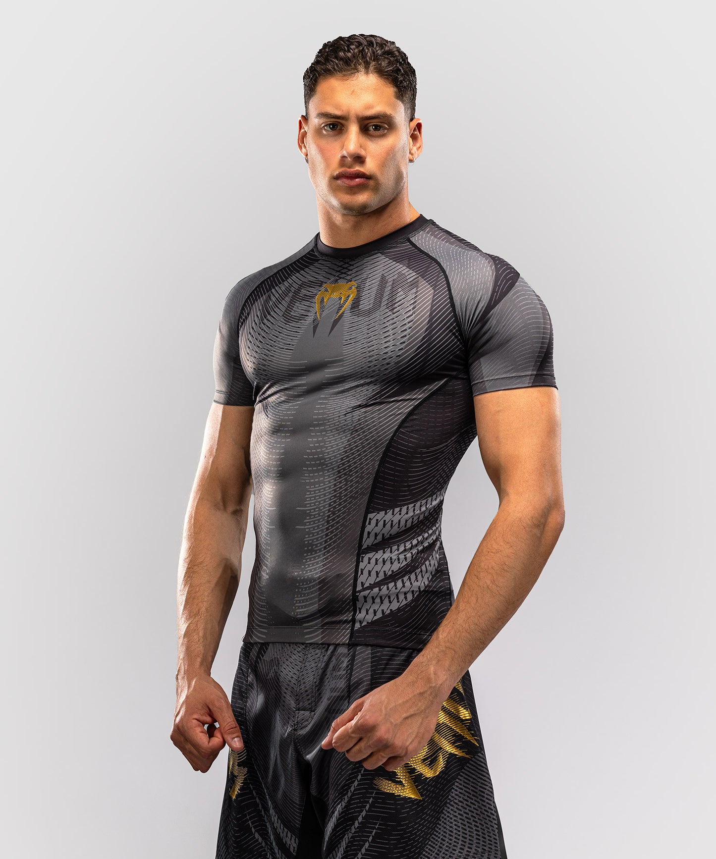 Venum Galactic 3.0 Rashguard Manga Corta - Negro/Oro