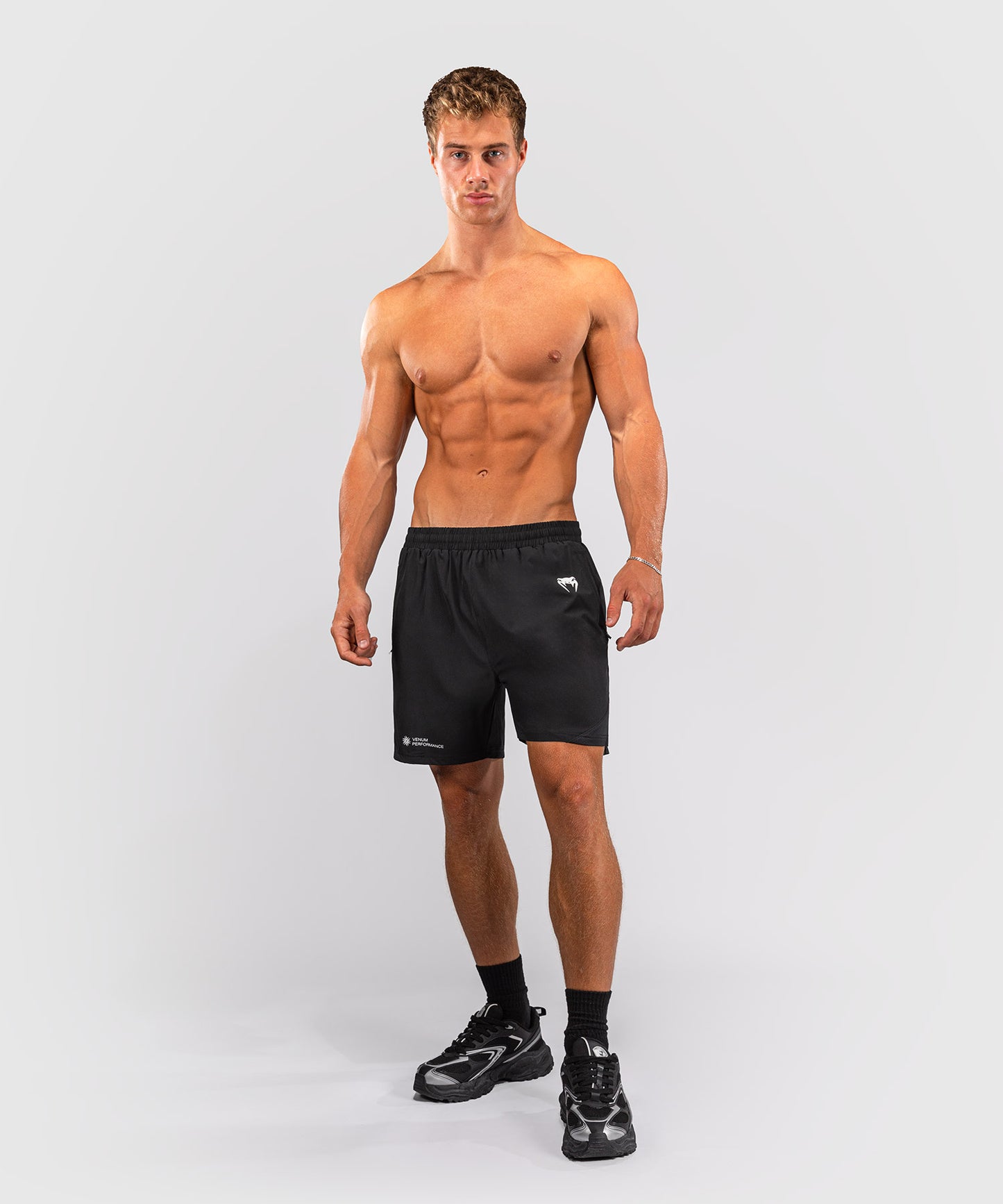 Venum G-Fit Short de Entrenamiento – Negro/Gris Carbón