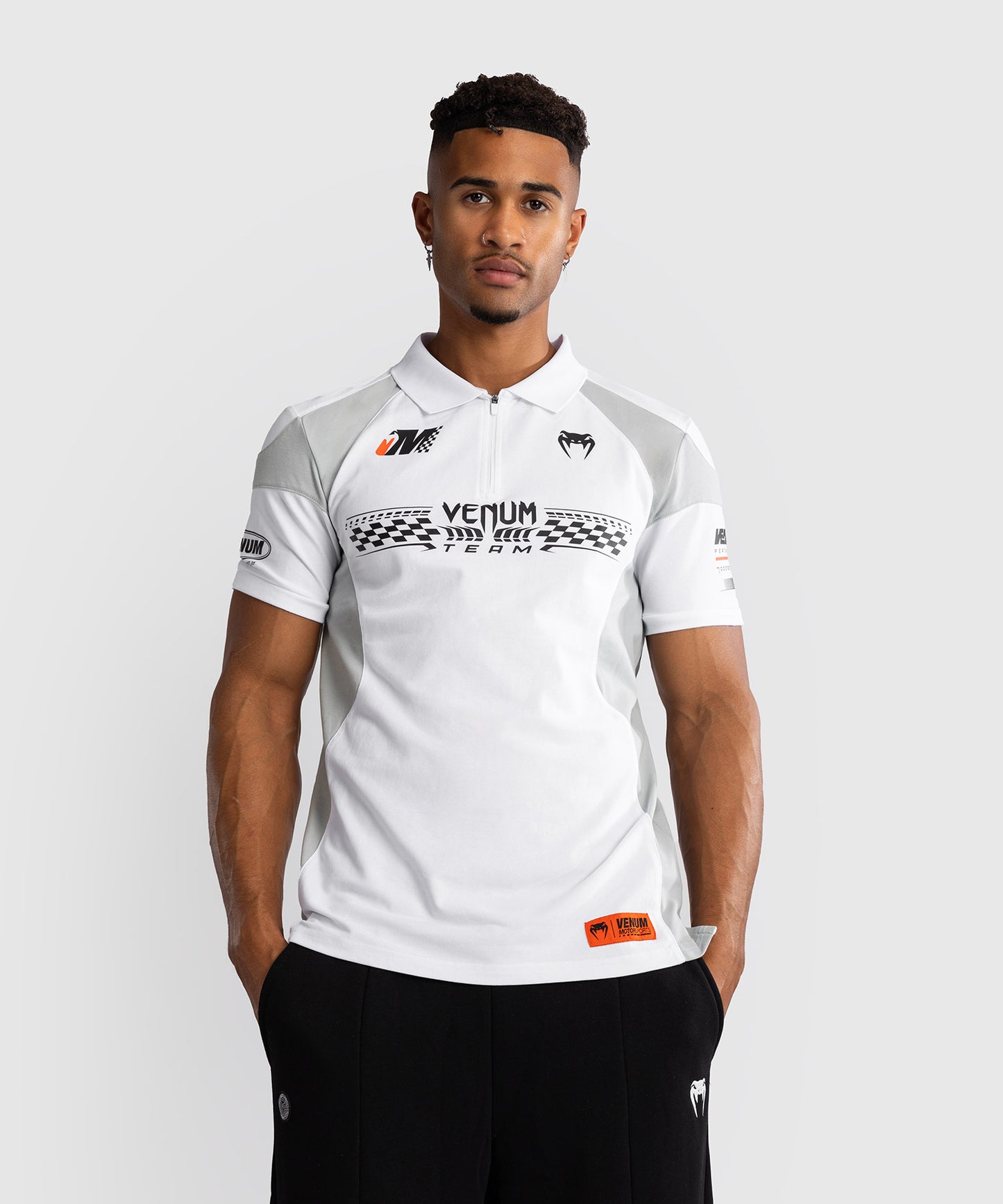 Venum Motorsport Baumwoll-Polo - Schneeweiß