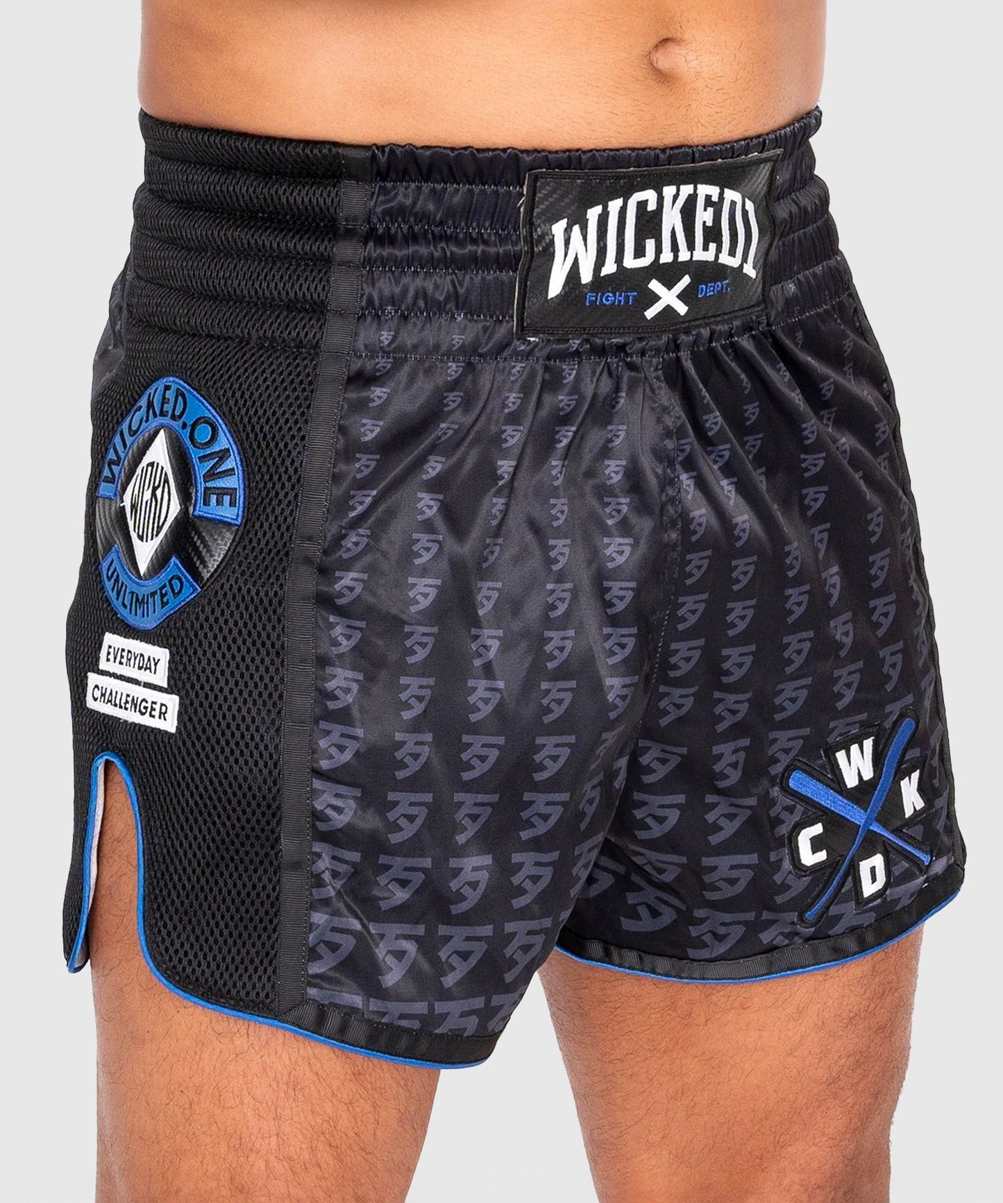 Wicked One Infinit Pantaloncini da Muay Thai - Nero/Blu