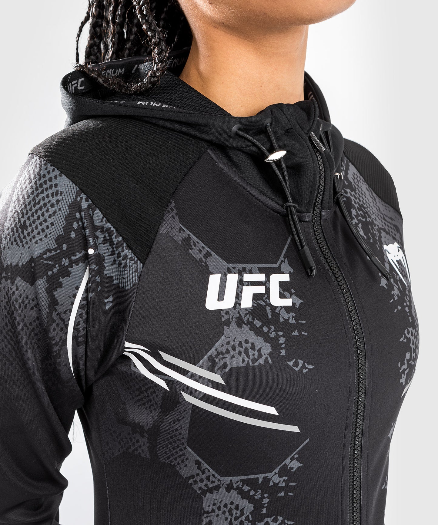 UFC Adrenaline by Venum Authentic Fight Night Women’s Walkout Hoodie - Black