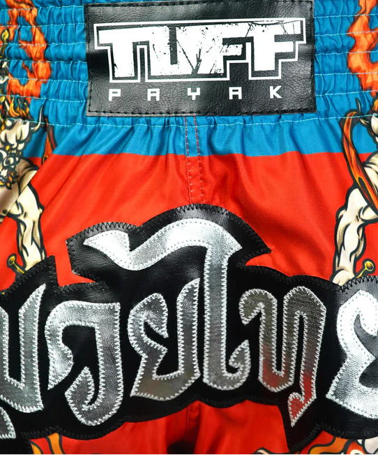 Short De Muay Thai Tuff Payak Fujin The Wind God - Rouge