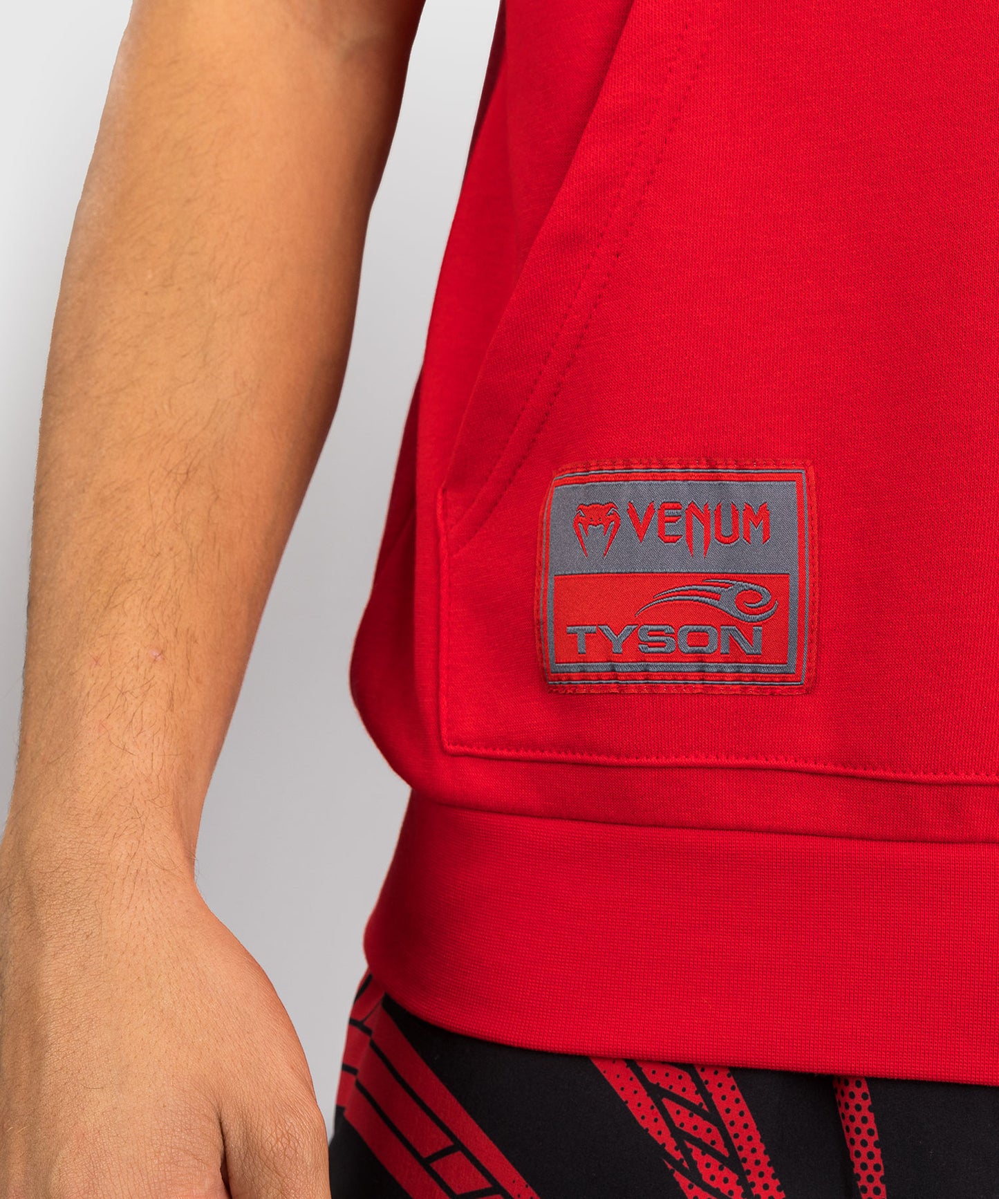 Sweat à capuche sans manches Venum x Mike Tyson Tiger - Rouge Intense/Noir Profond