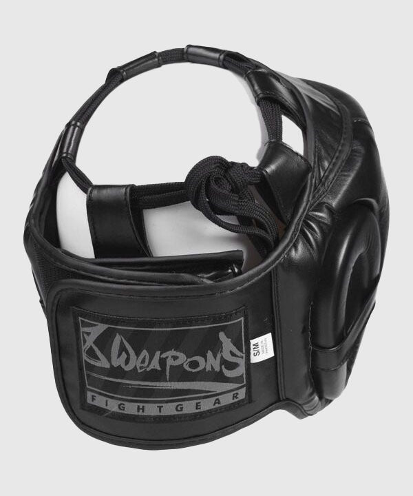 8 Weapons Unlimited Casco de Boxeo - Negro/Negro