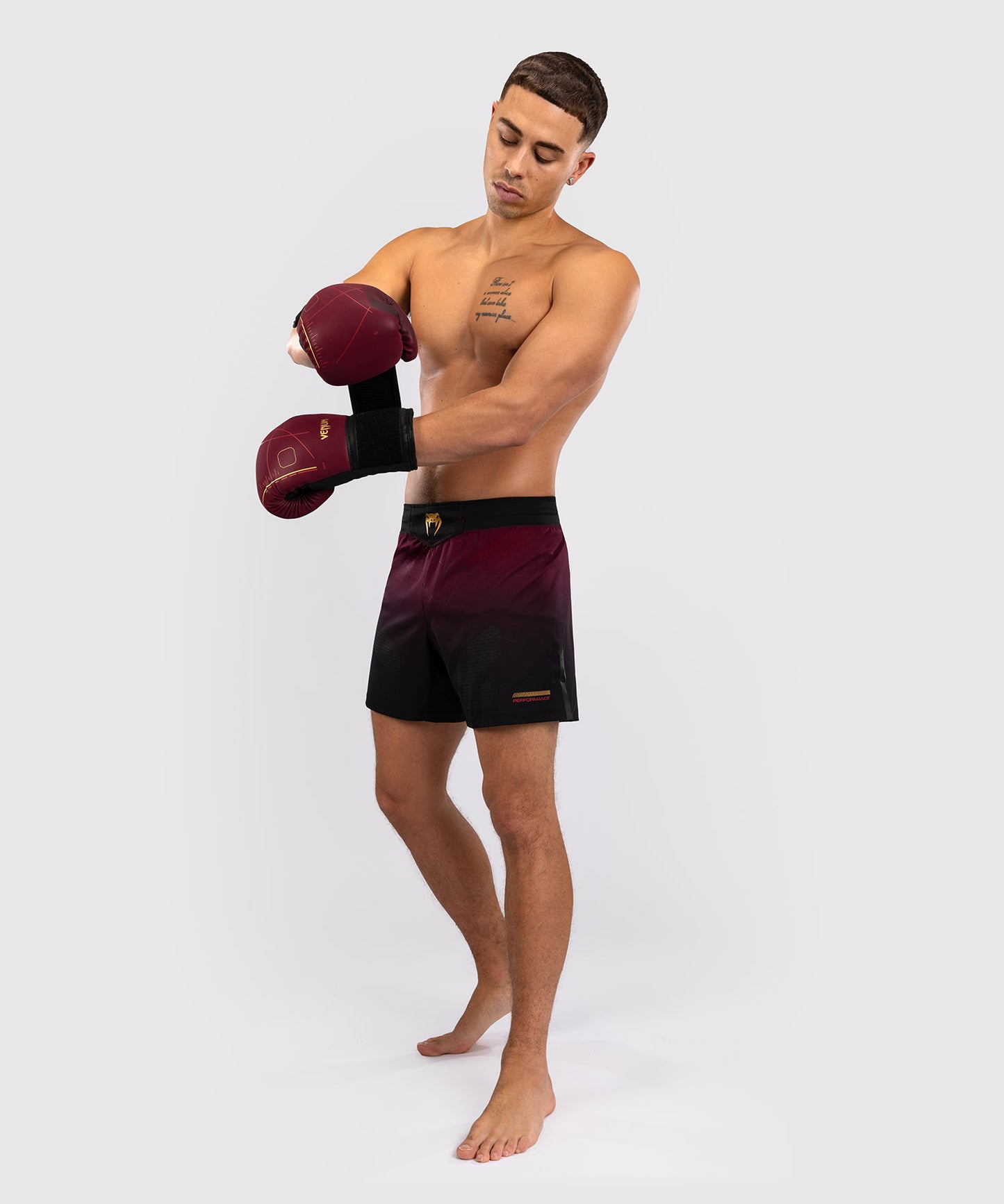 Venum Tactical XT Pantalones cortos de lucha - Negro/Burdeos/Oro