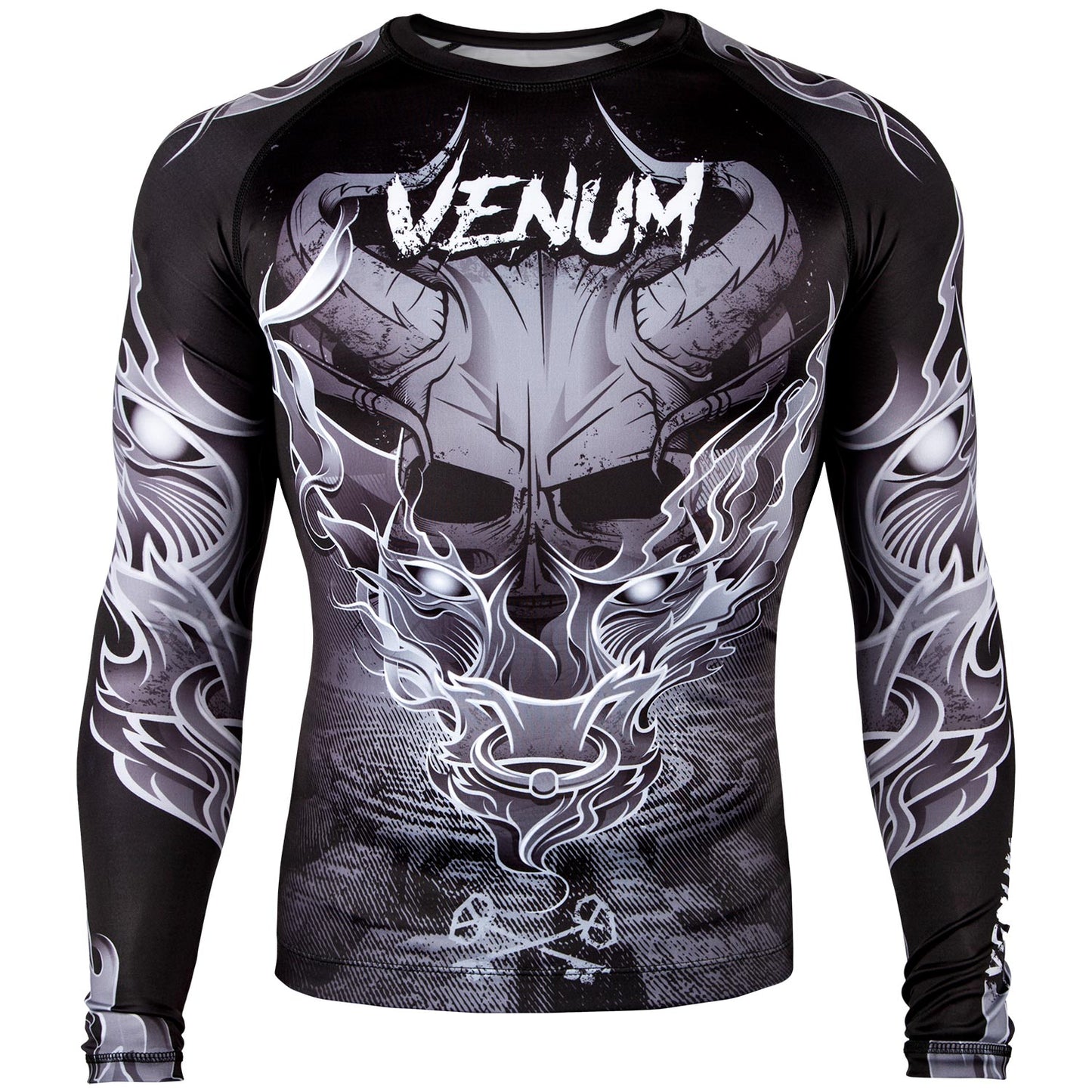 Rashguard Venum Minotaurus - Mangas Largas - Negro/Blanco