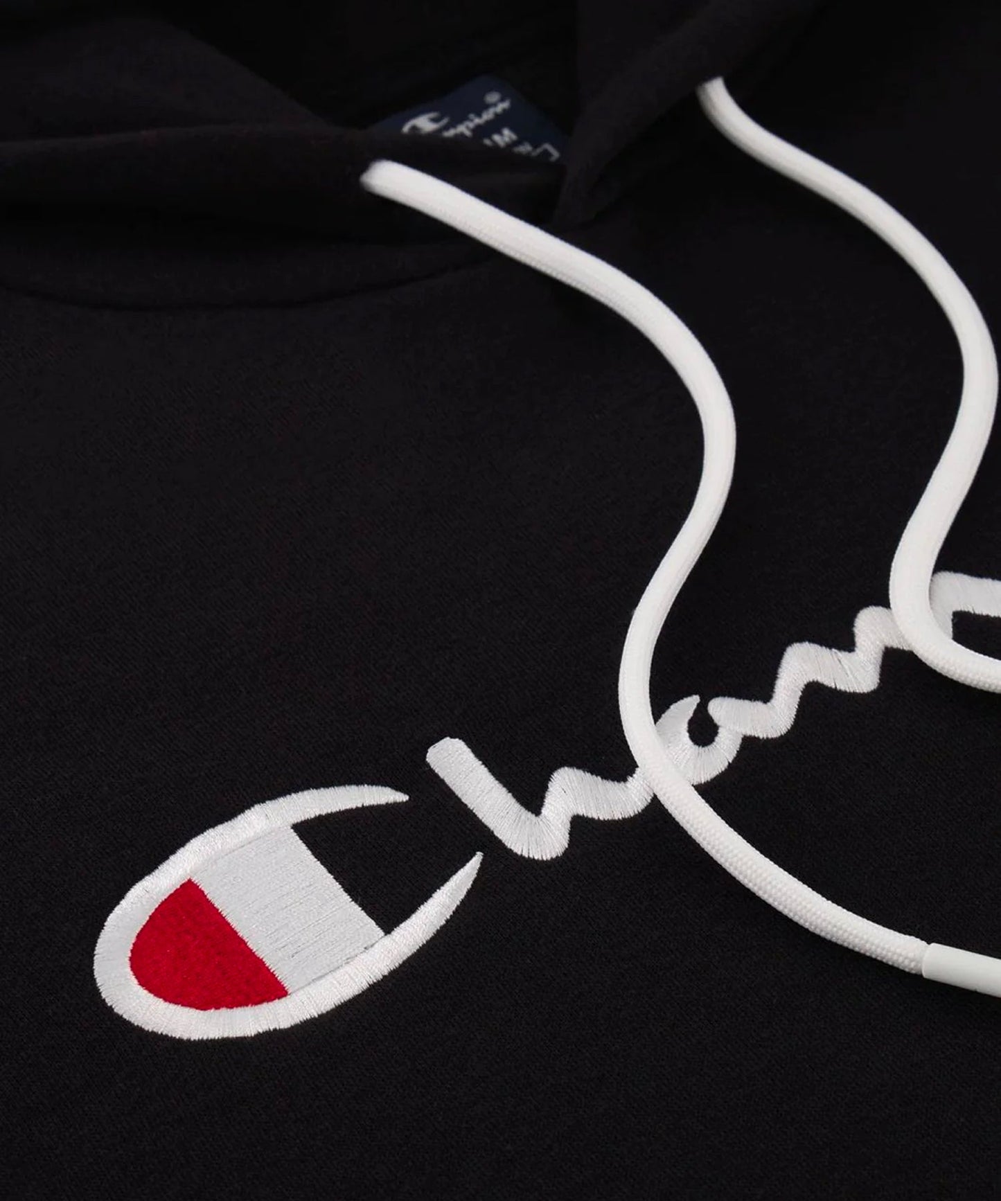 Champion Legacy Felpa con Cappuccio Logo Ricamato – Nero