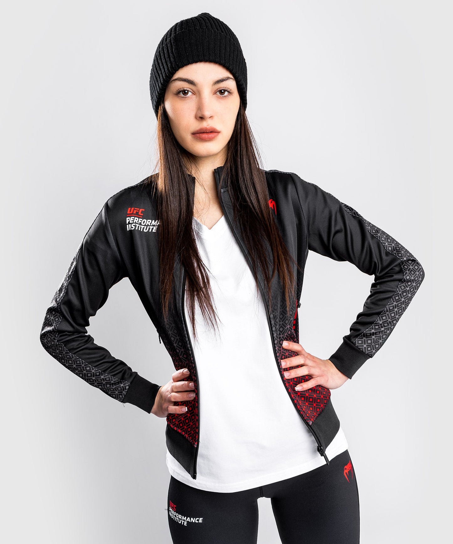 Veste UFC Venum Performance Institute - Pour Femmes - Noir/Rouge