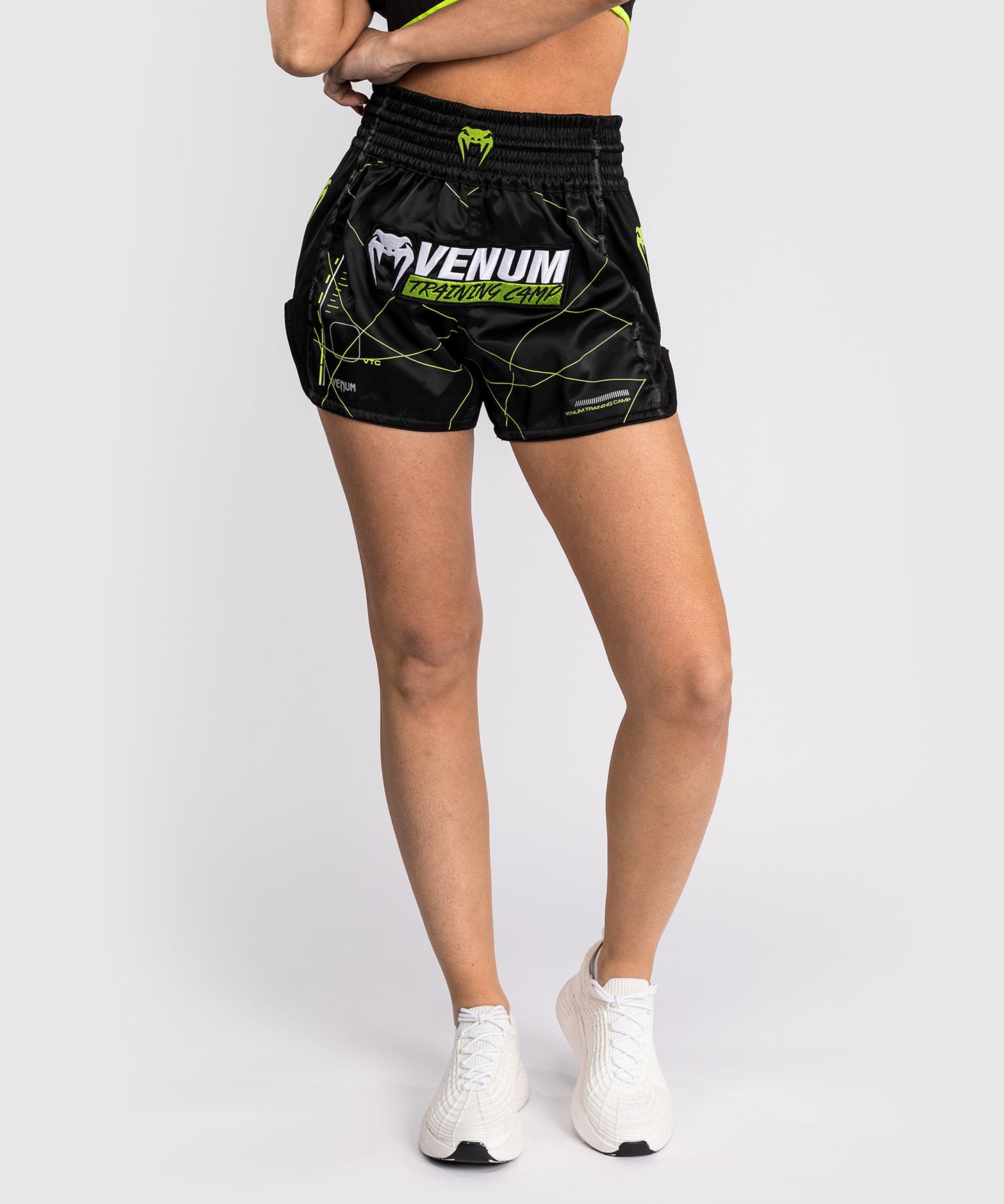 Short de Muay Thai Venum Training Camp 4.0 - Noir/Vert Fluo
