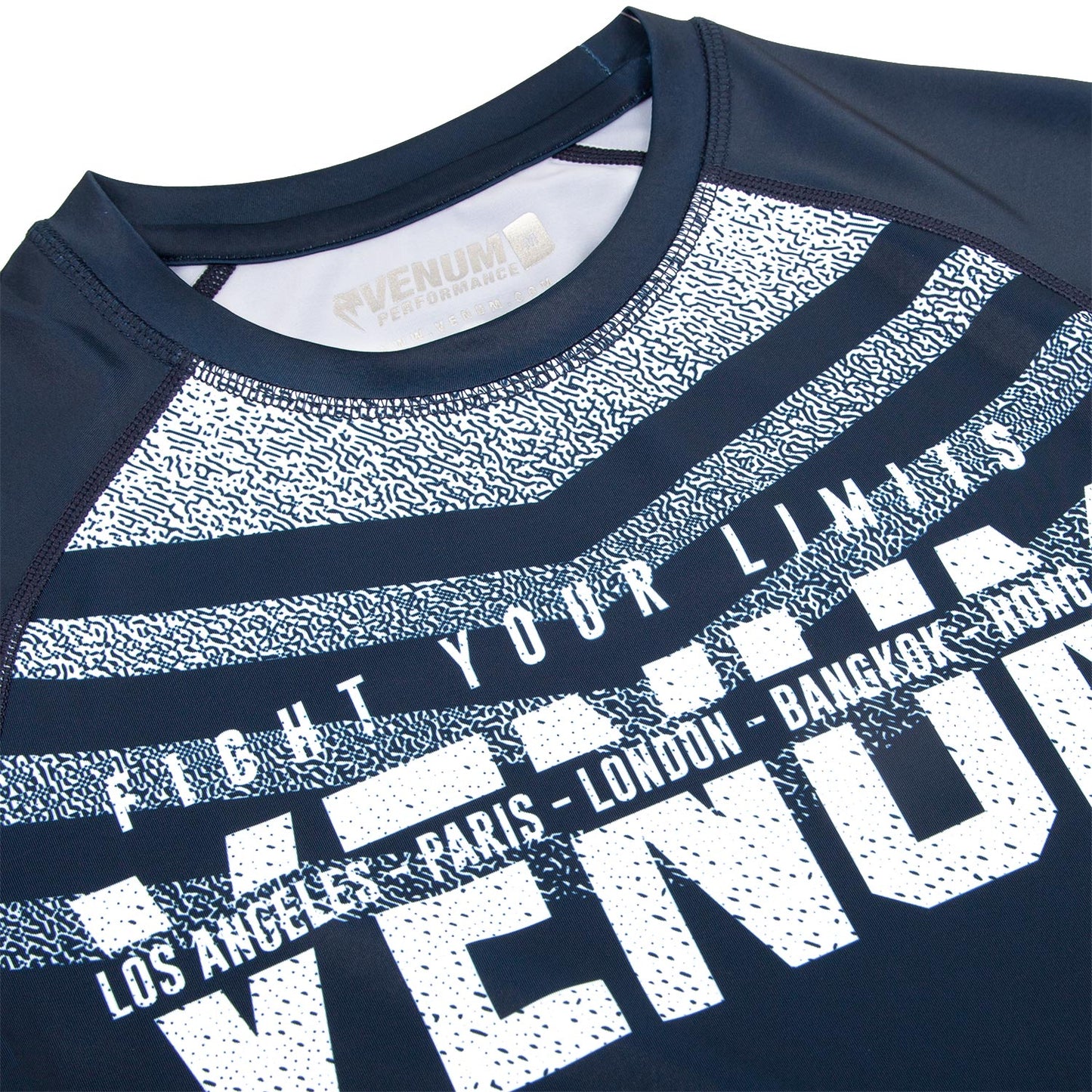 Signature Rashguard Kurzarm - Marineblau/Weiß