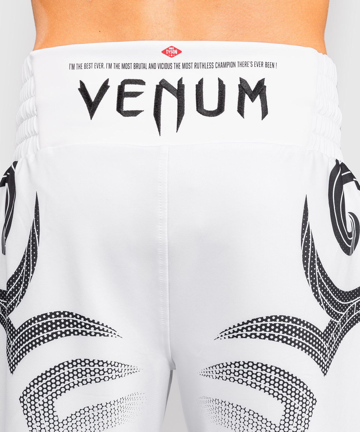 Venum x Mike Tyson Tiger Boxing Shorts - Optical White/Deep Black