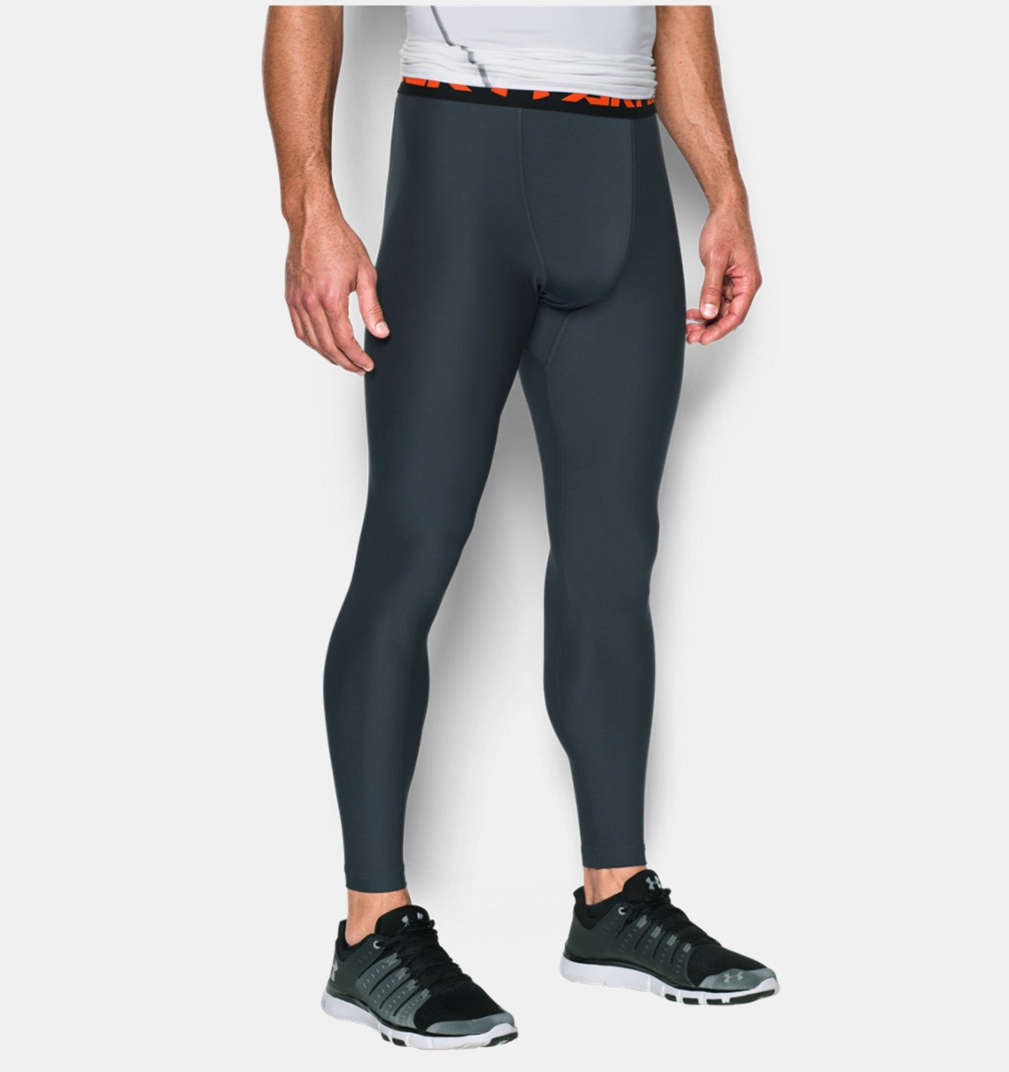 Under Armour HeatGear® Leggings – Grau/Orange