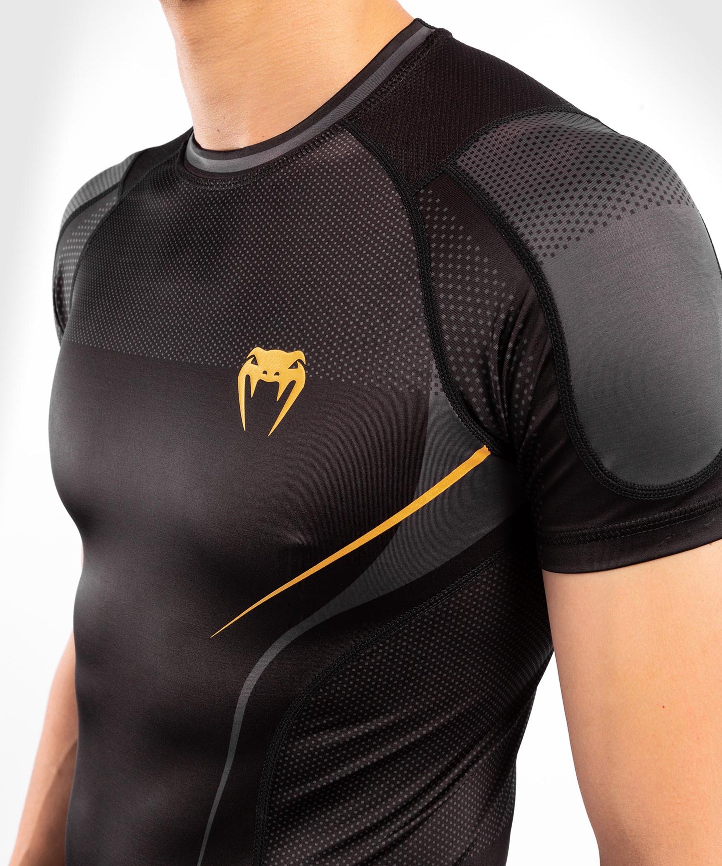 Venum Athletics Compression T-Shirt - Short Sleeve - Black/Gold