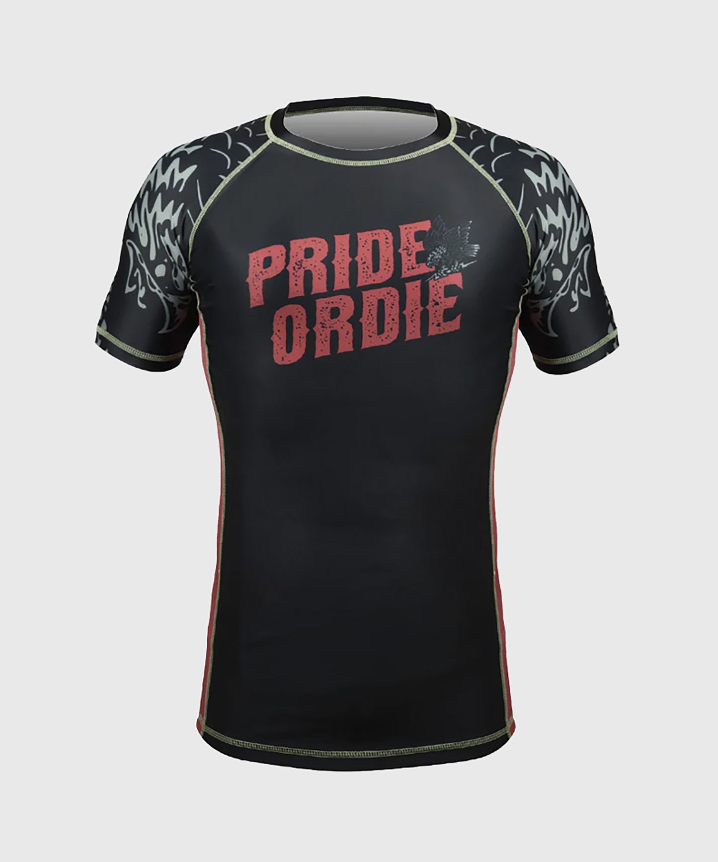 Pride or Die Prey On The Strong Rashguard de Manga Corta - Negro