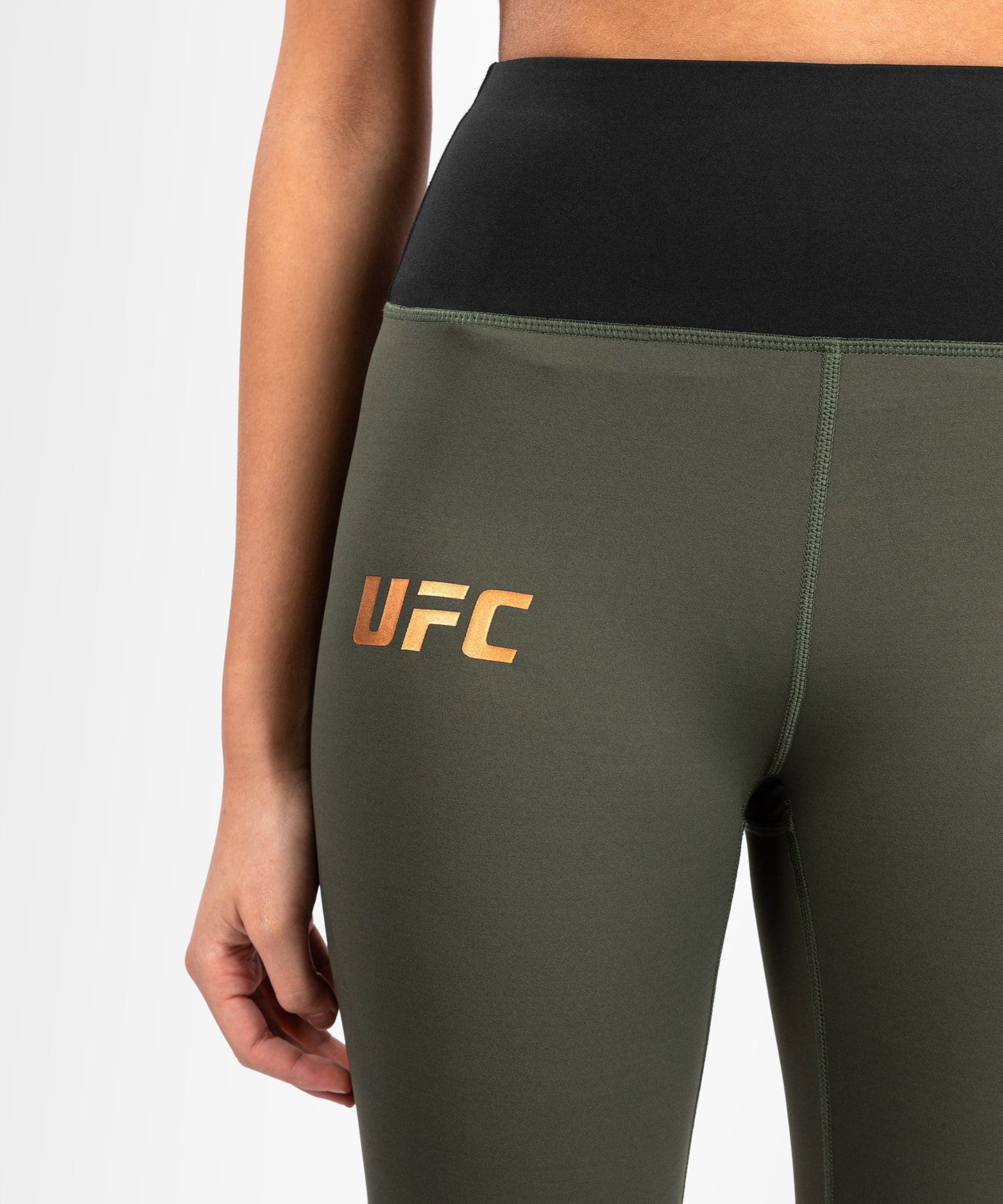 UFC Adrenaline by Venum Fight Week Women’s Performance Tight - Khaki/Bronze