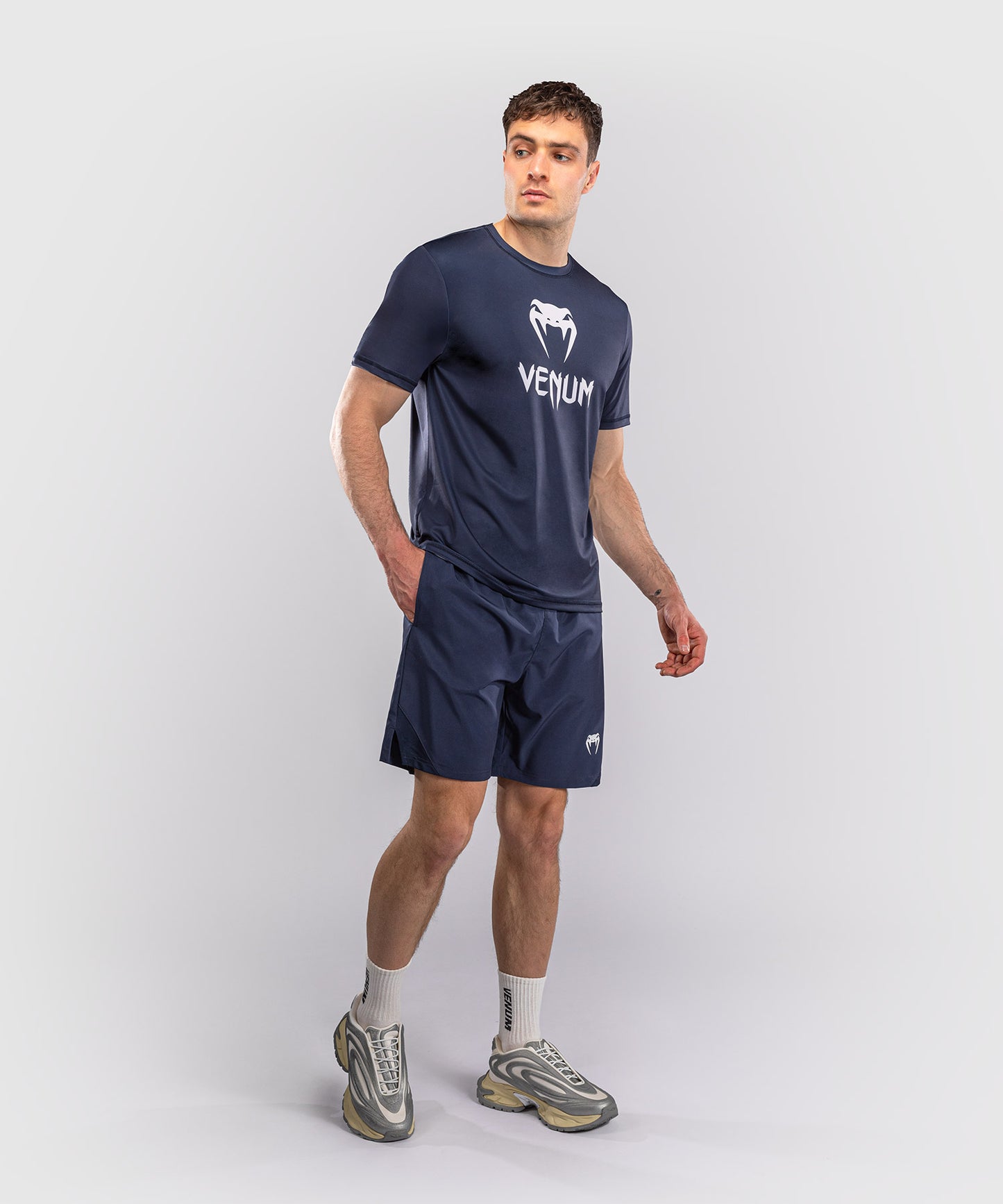 Venum Classic Camiseta Dry Tech - Azul marino/Blanco