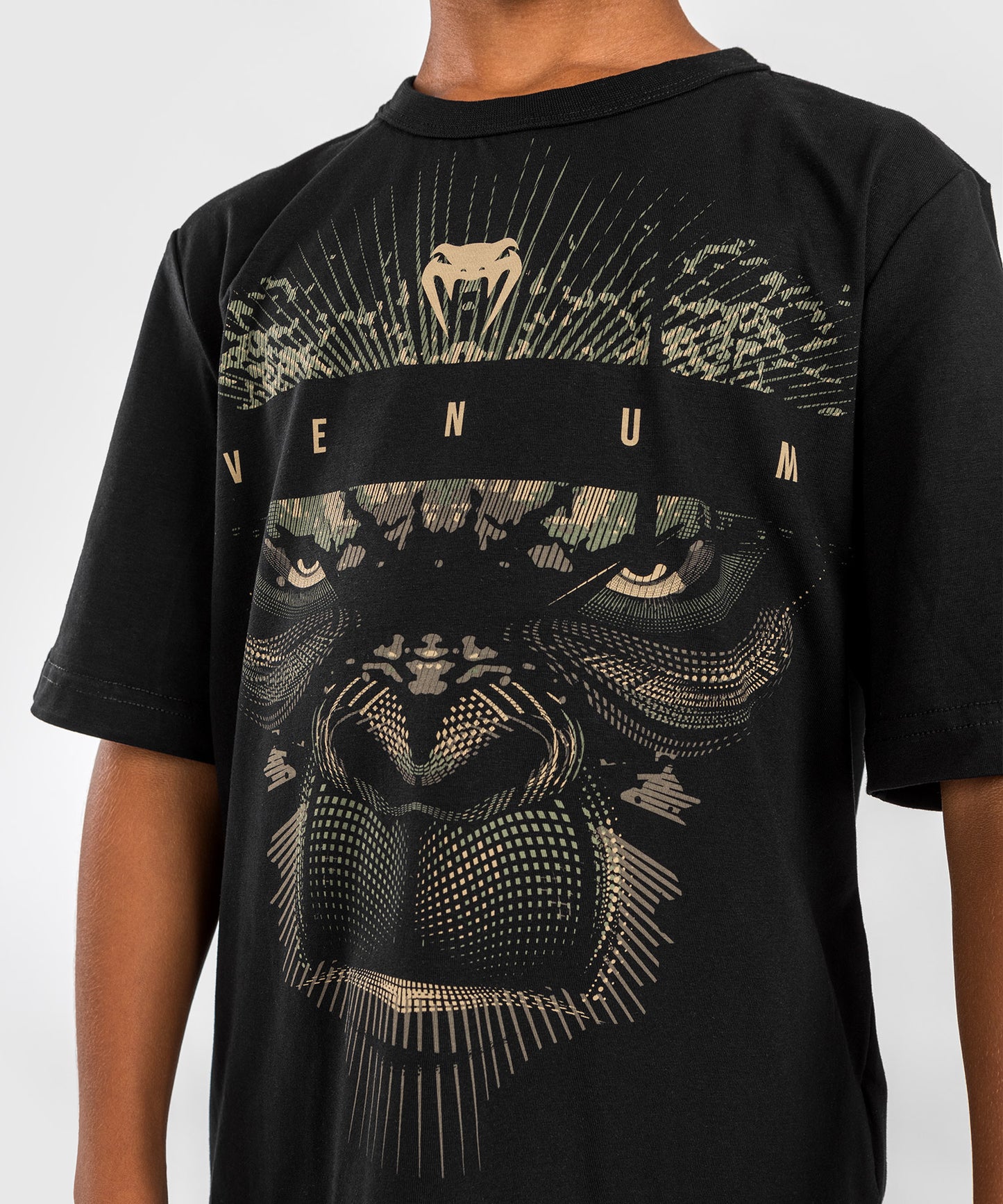 Venum Gorilla Dschungel T-Shirt für Kinder - Schwarz/Sand