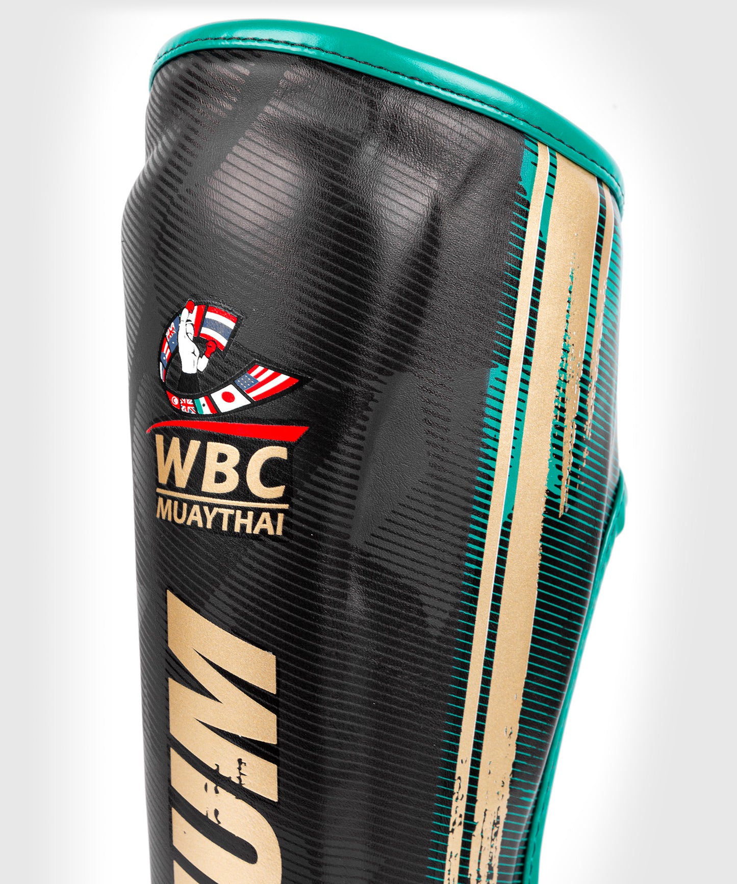 Venum WBC Muay Thai Schienbeinschützer - Schwarz/Grün