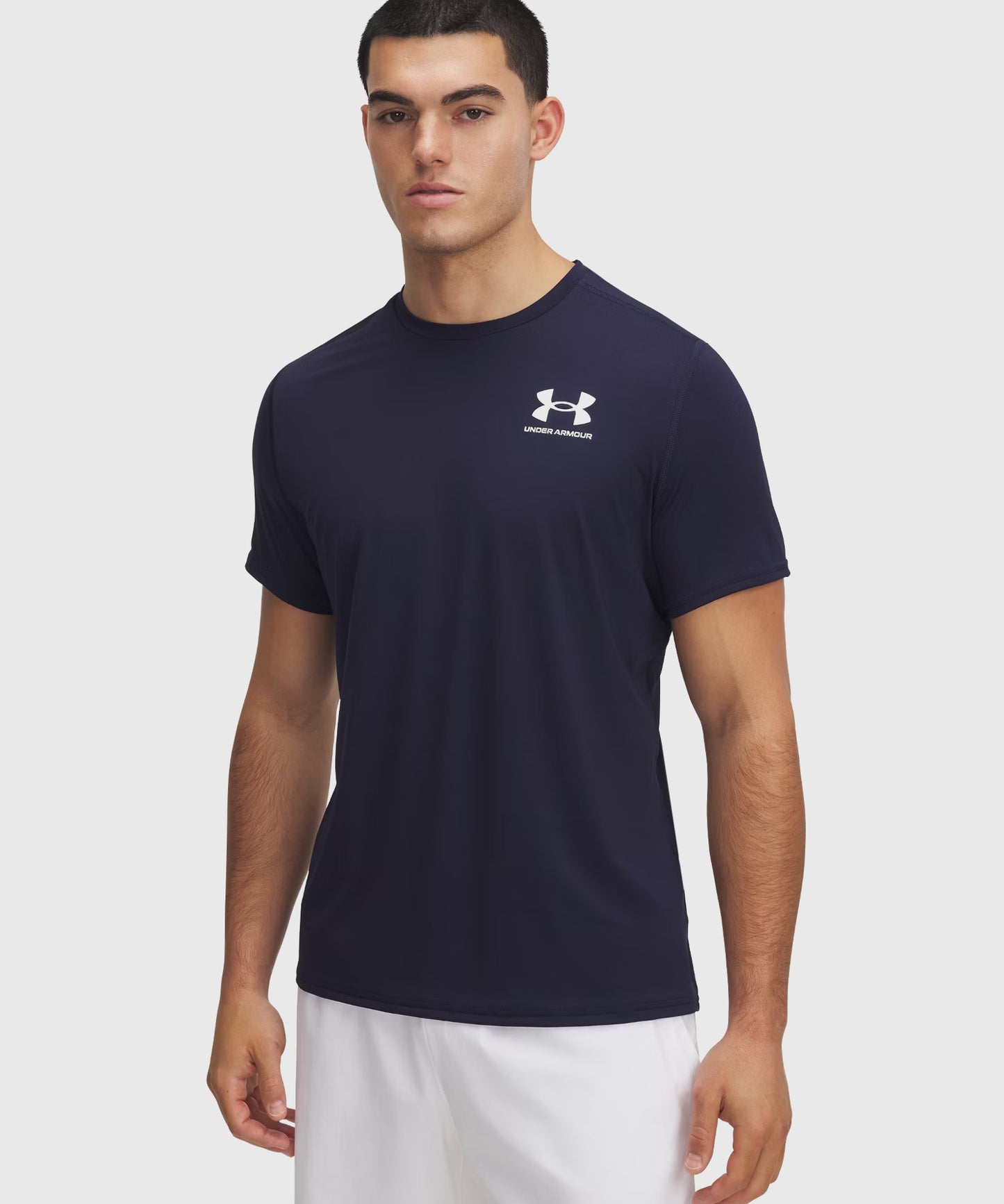 T-shirt Under Armour Ajusté Heatgear - Bleu Marine