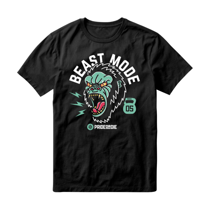 T-shirt Pride Or Die Beast Mode - Noir