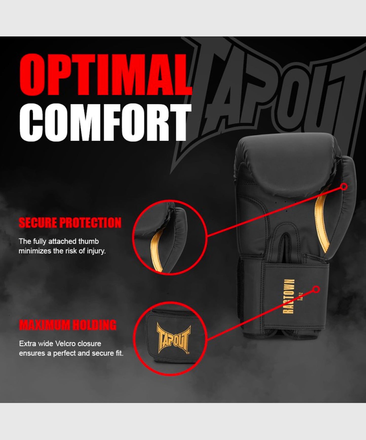 Tapout Ragtown Boxhandschuhe - Schwarz/Gold