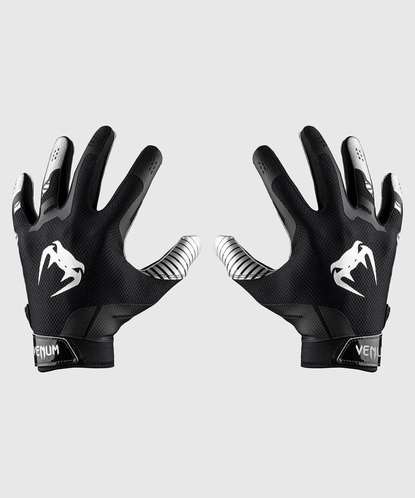 Venum Elite Guanti da Football - Nero/Argento