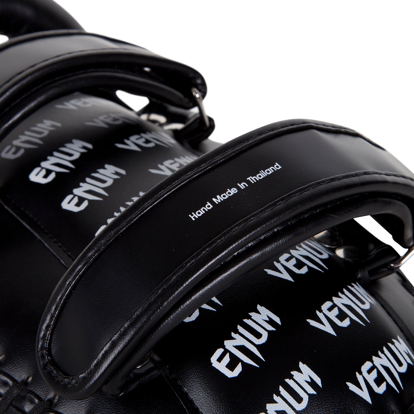 Venum Light Kick Pads - Skintex Leder - Schwarz/Ice (Paar)
