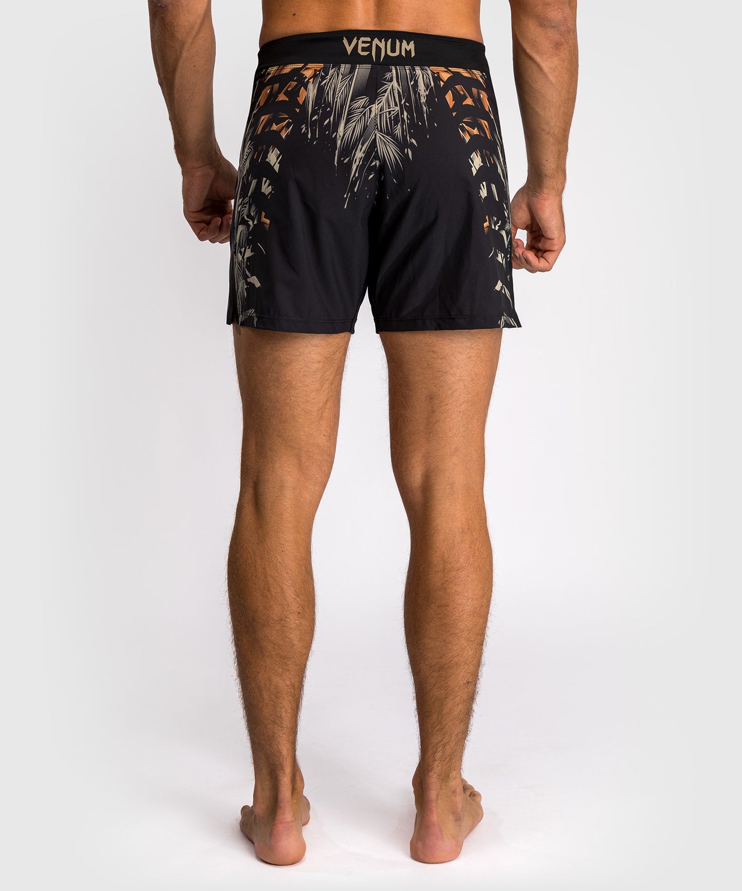 Short de Combat Venum Tiger pour Hommes - Noir/Orange Néon