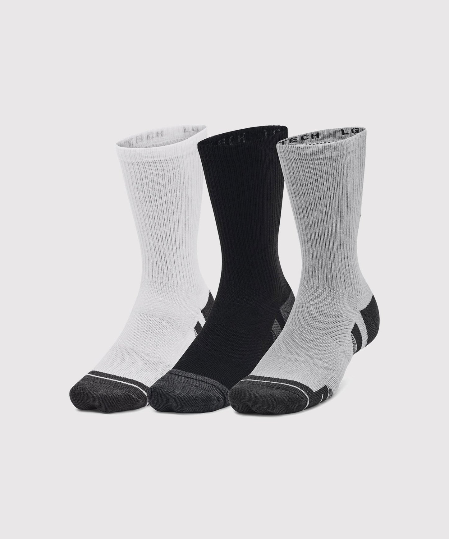 Under Armour Ua Performance Tech Socken – Weiß/Schwarz/Grau