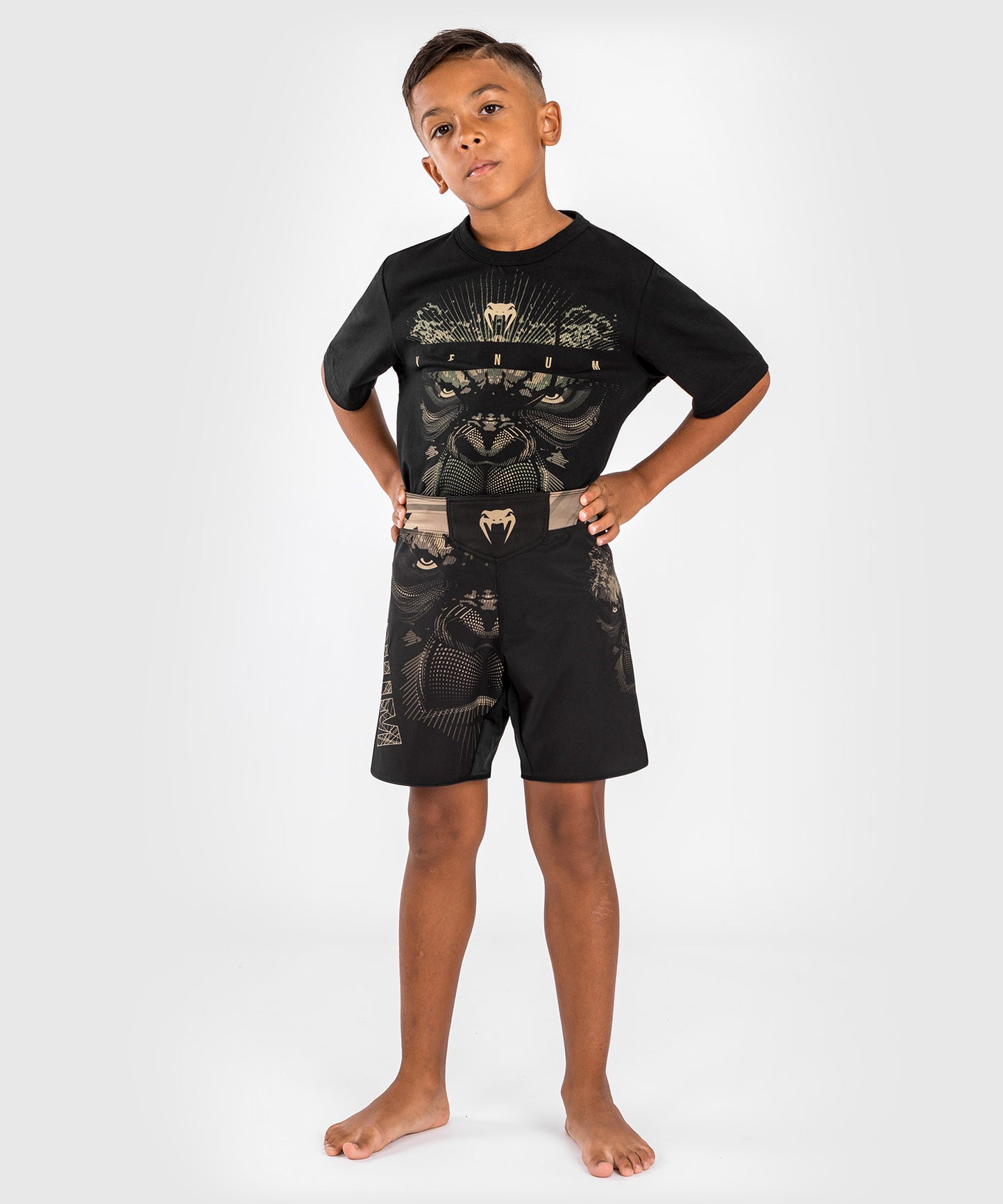 Venum Gorilla Jungle Pantalones Cortos de Lucha para Niños - Negro/Arena
