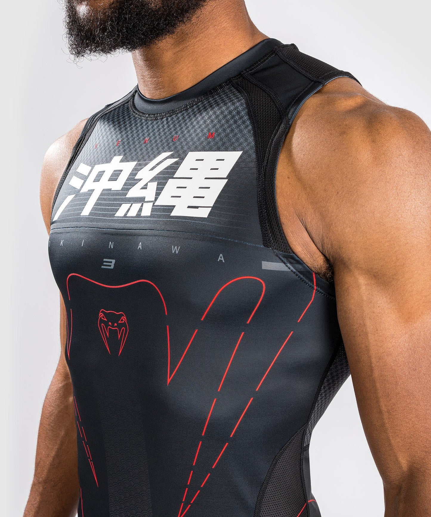 Rashguard Venum Okinawa 3.0 - Sans Manches - Noir/Rouge