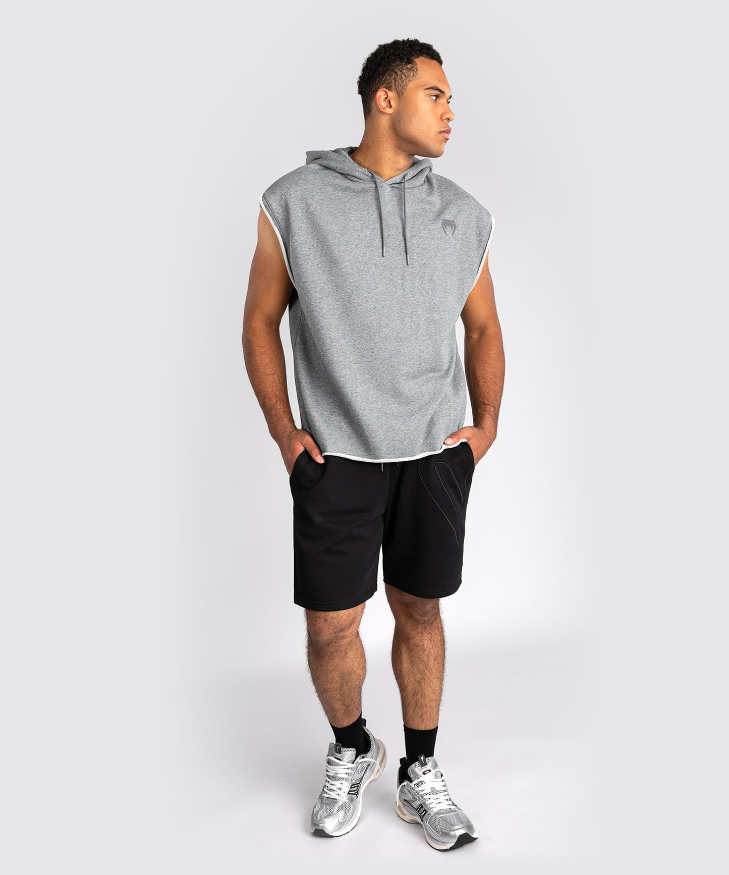 Venum Divide Sudadera con Capucha Sin Mangas - Gris Jaspeado