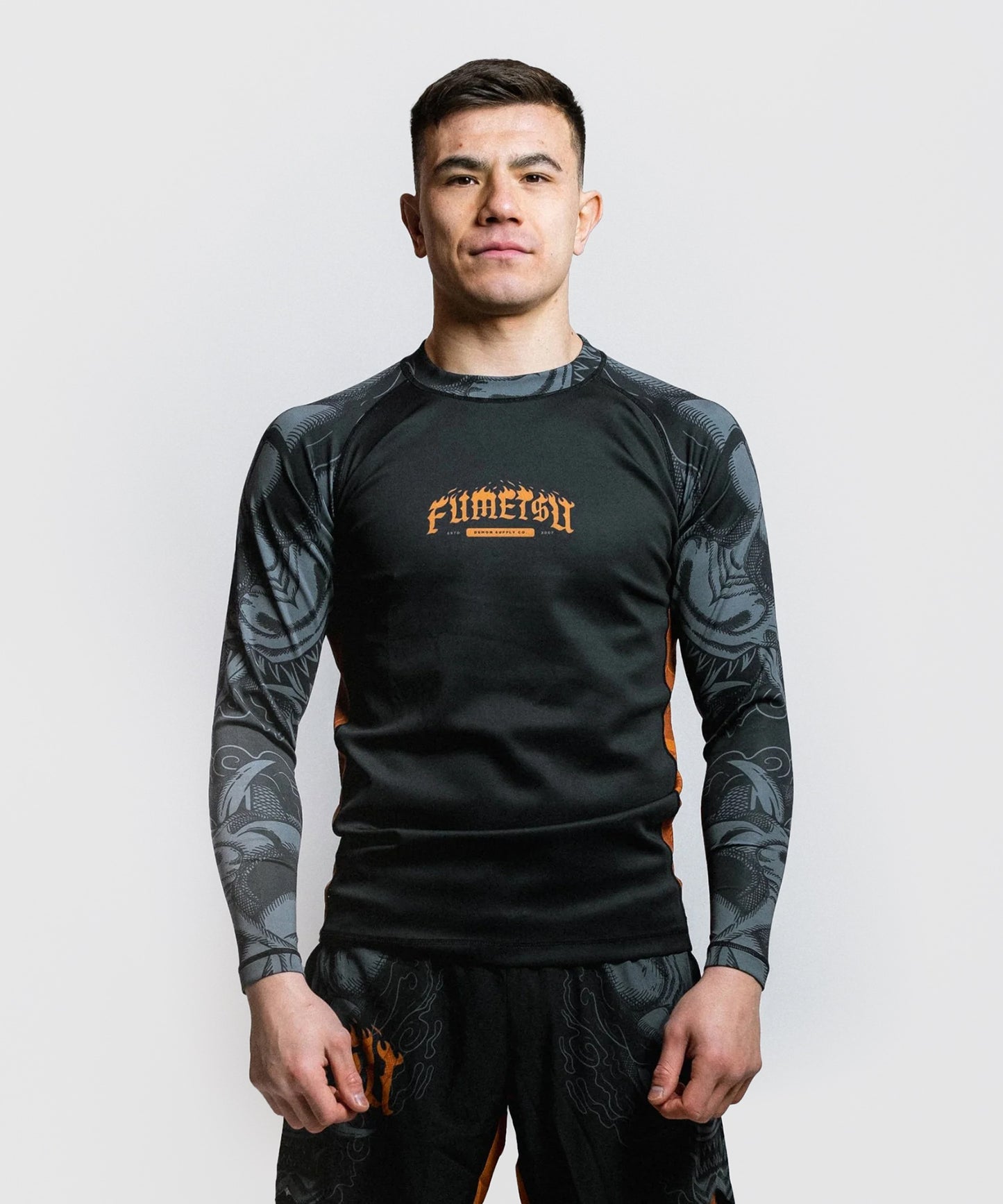 Rashguard À Manches Longues Fumetsu Oni - Noir/Gris/Bronze