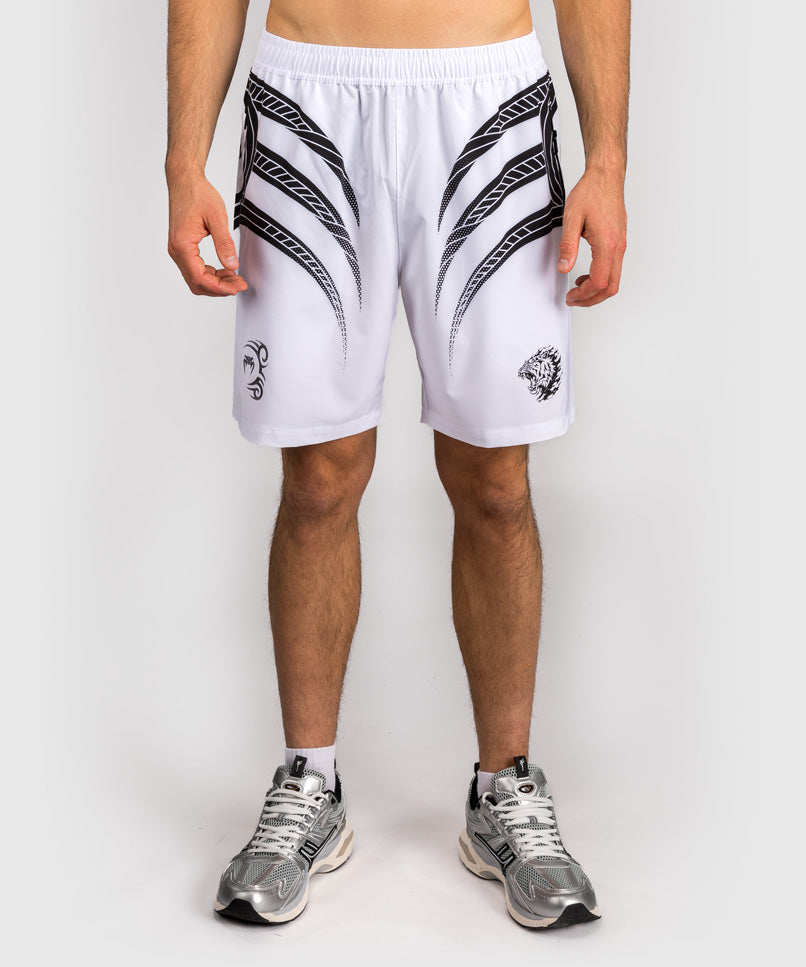 Venum x Mike Tyson Tiger Training Shorts - Optical White/Deep Black